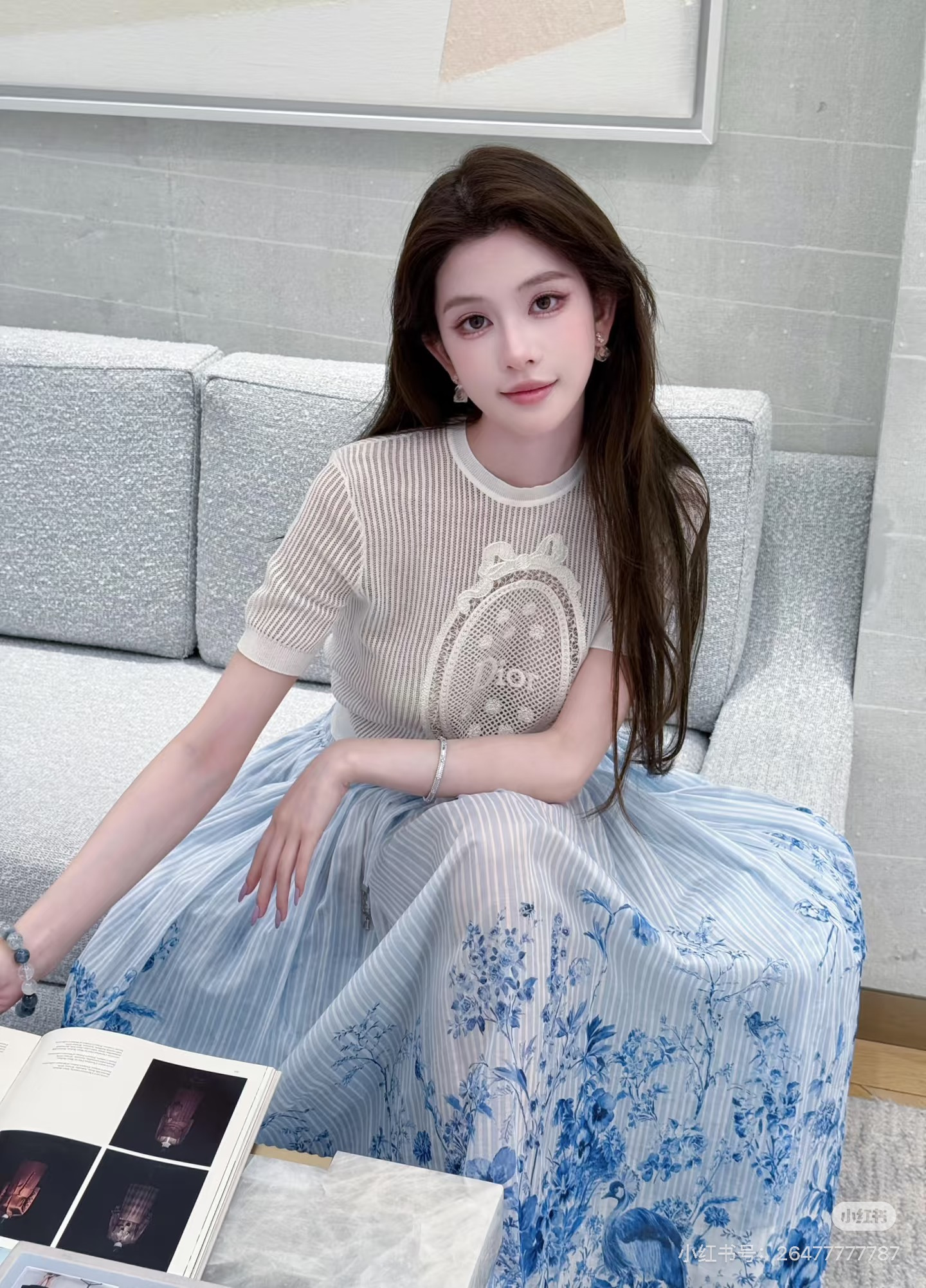 [고퀄] 디올 시스루 니트