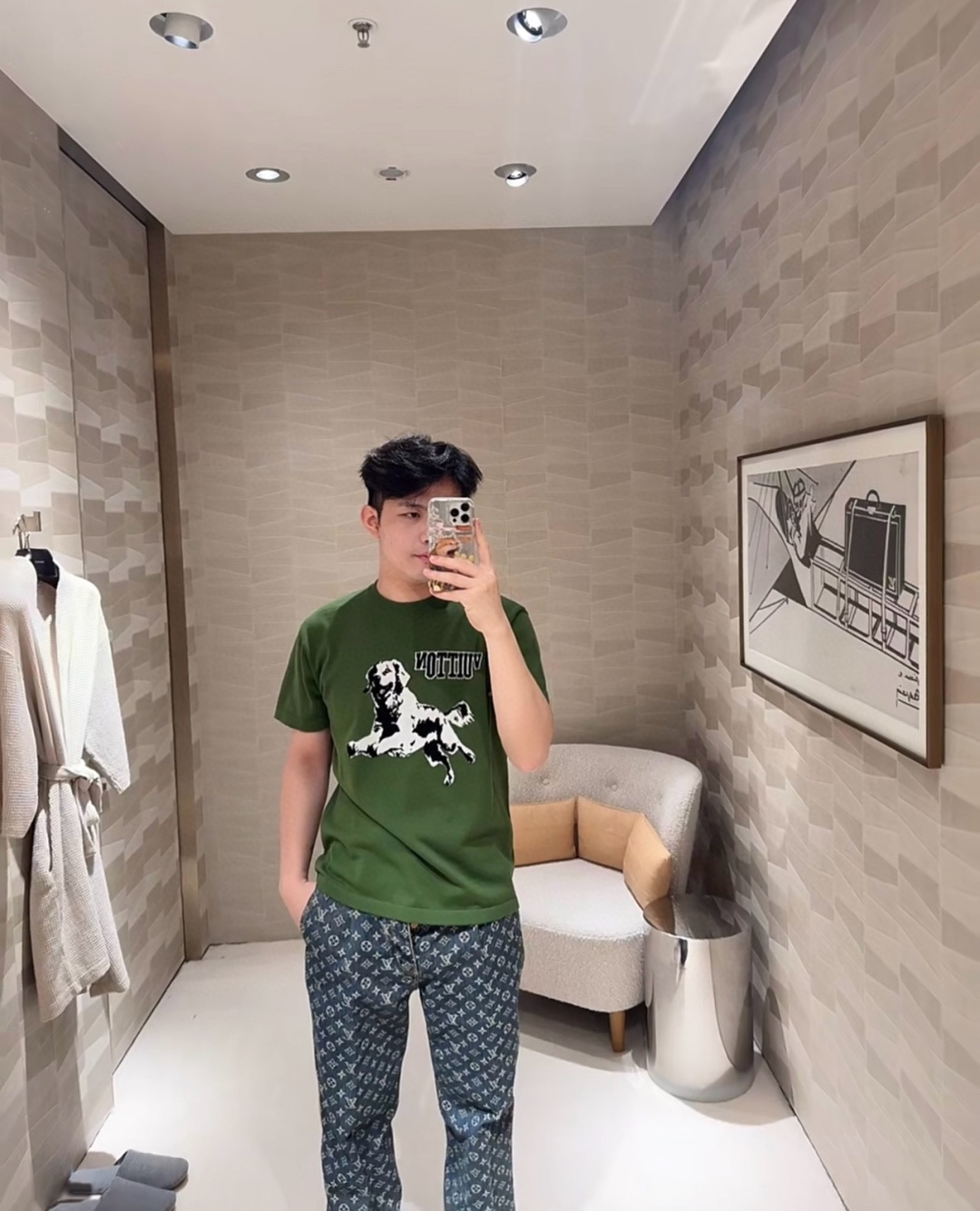 루이비통 맨즈 리트리버 반팔 니트