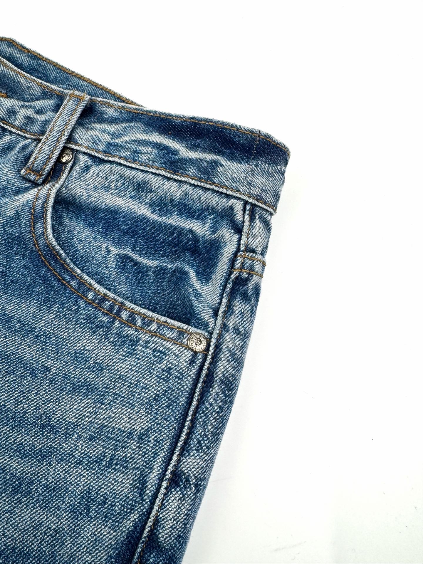 크롬하츠 맨즈 남여공용 패치 데님 팬츠