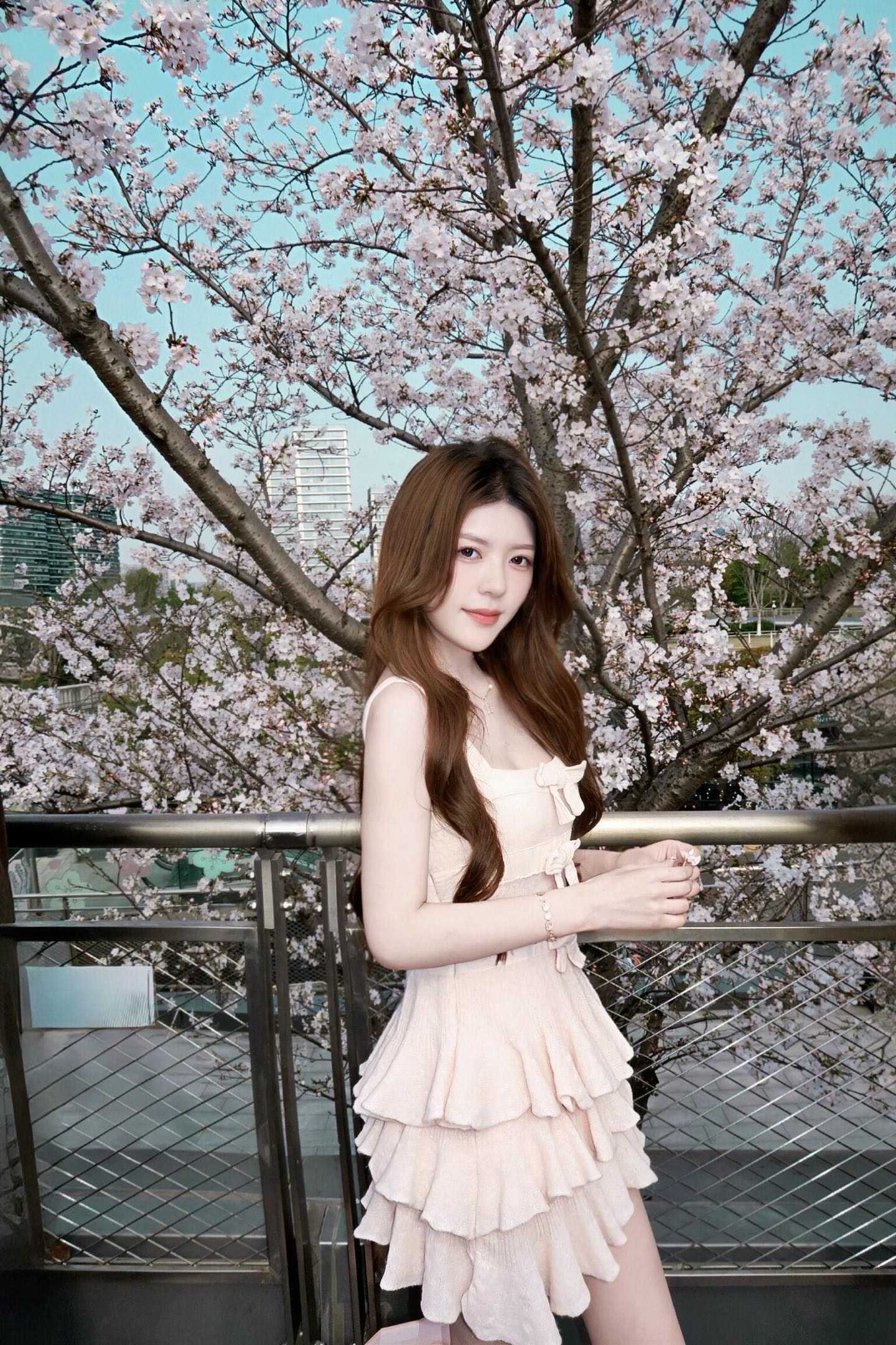 [고퀄]샤넬 러플 리본 나시 캉캉 원피스