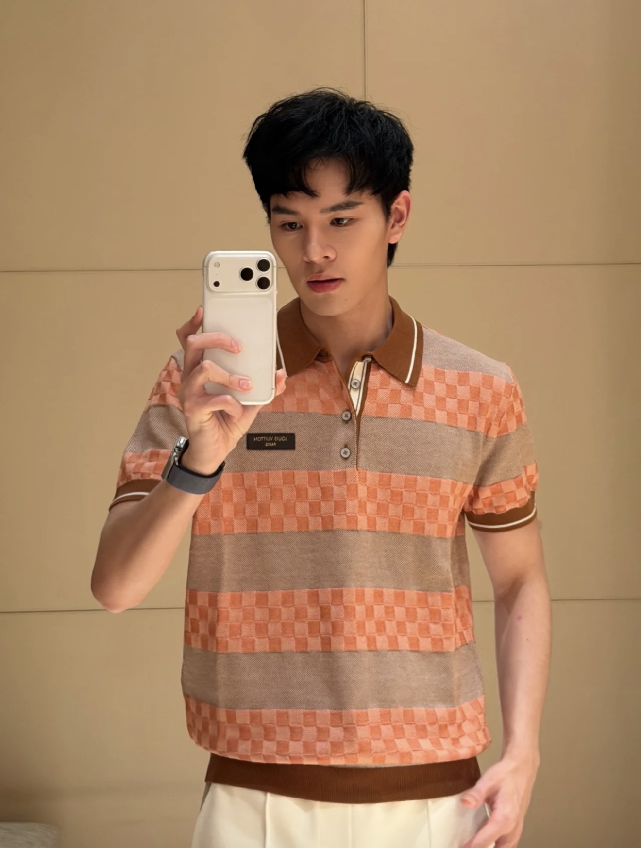 루이비통 맨즈 스트라이프 폴로 반팔티