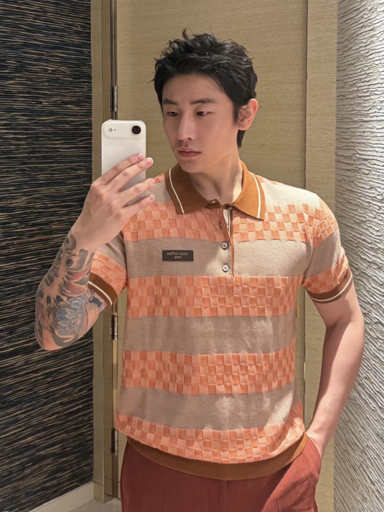 루이비통 맨즈 스트라이프 폴로 반팔티