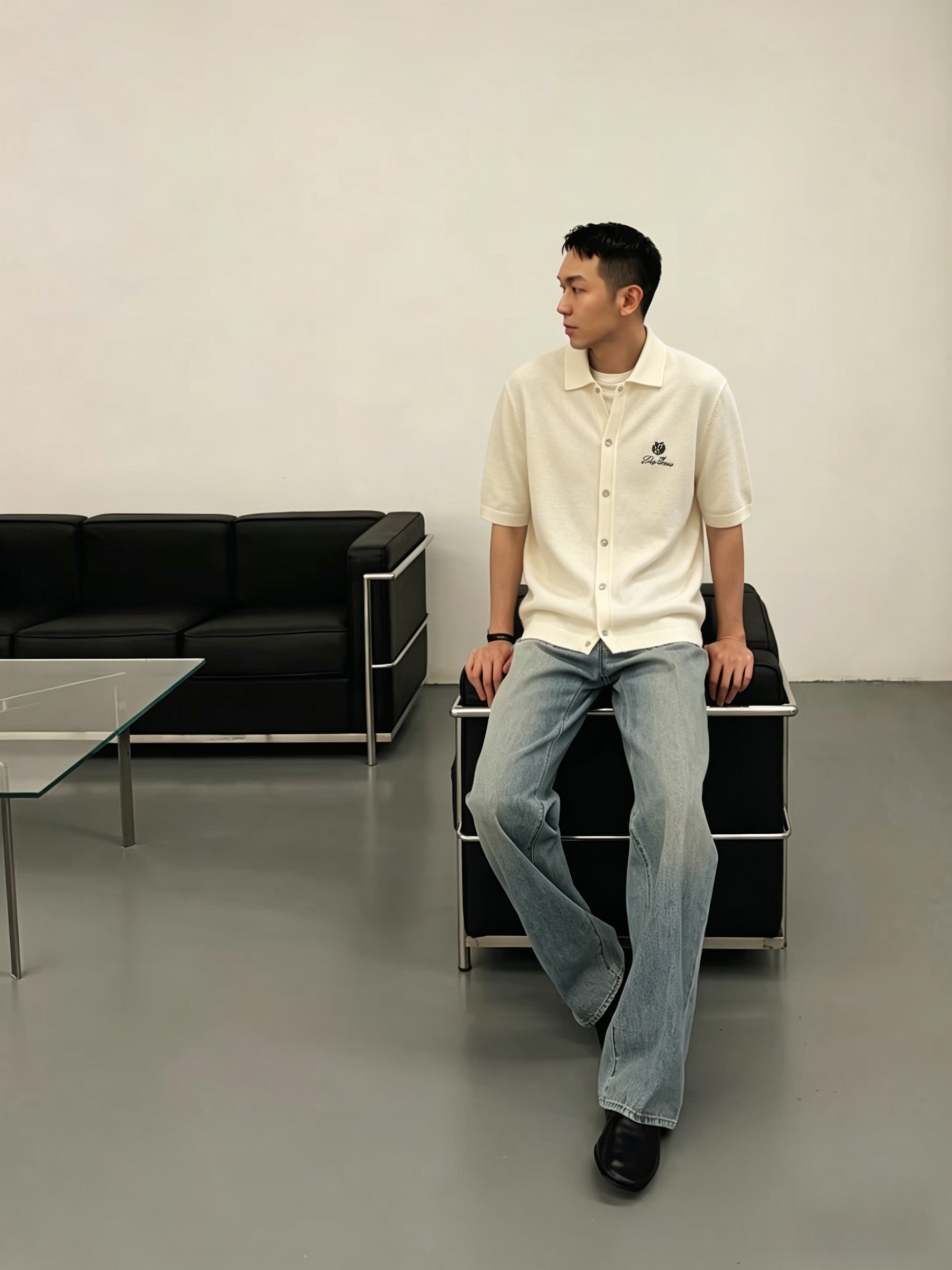 로로피아나 맨즈 반팔 가디건 3컬러
