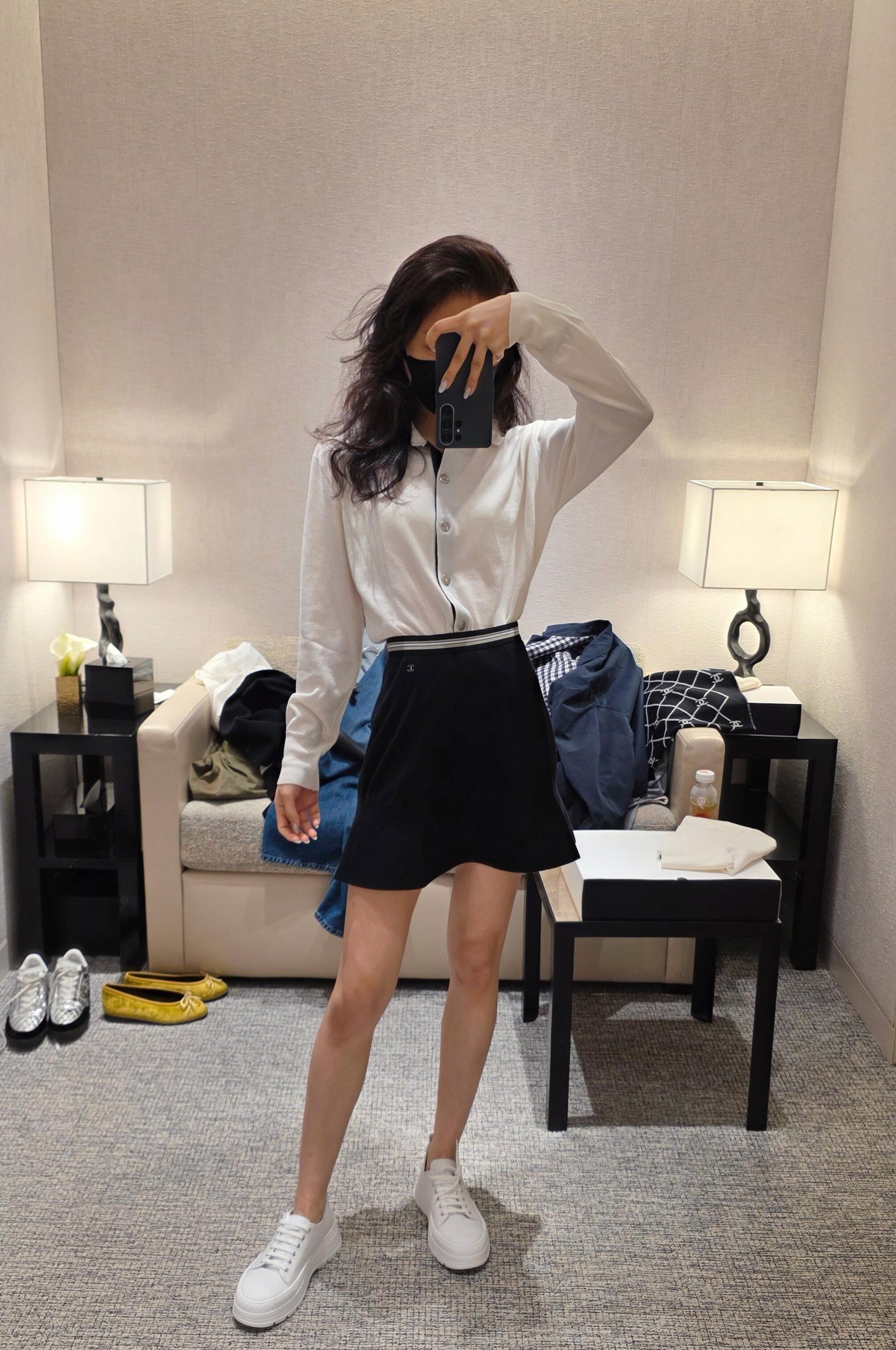 [고퀄]샤넬 플레어 미니 스커트