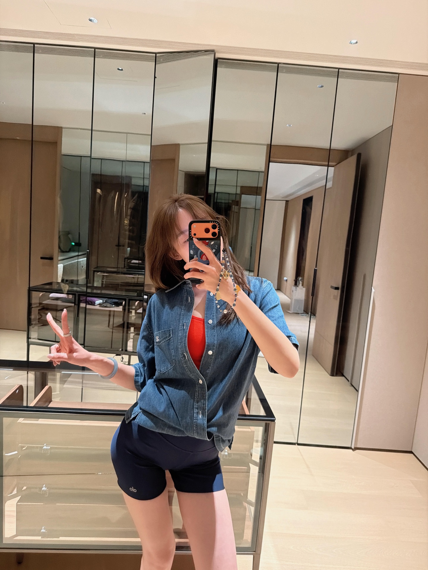 셀린느 맨즈 남여공용 데님 셔츠