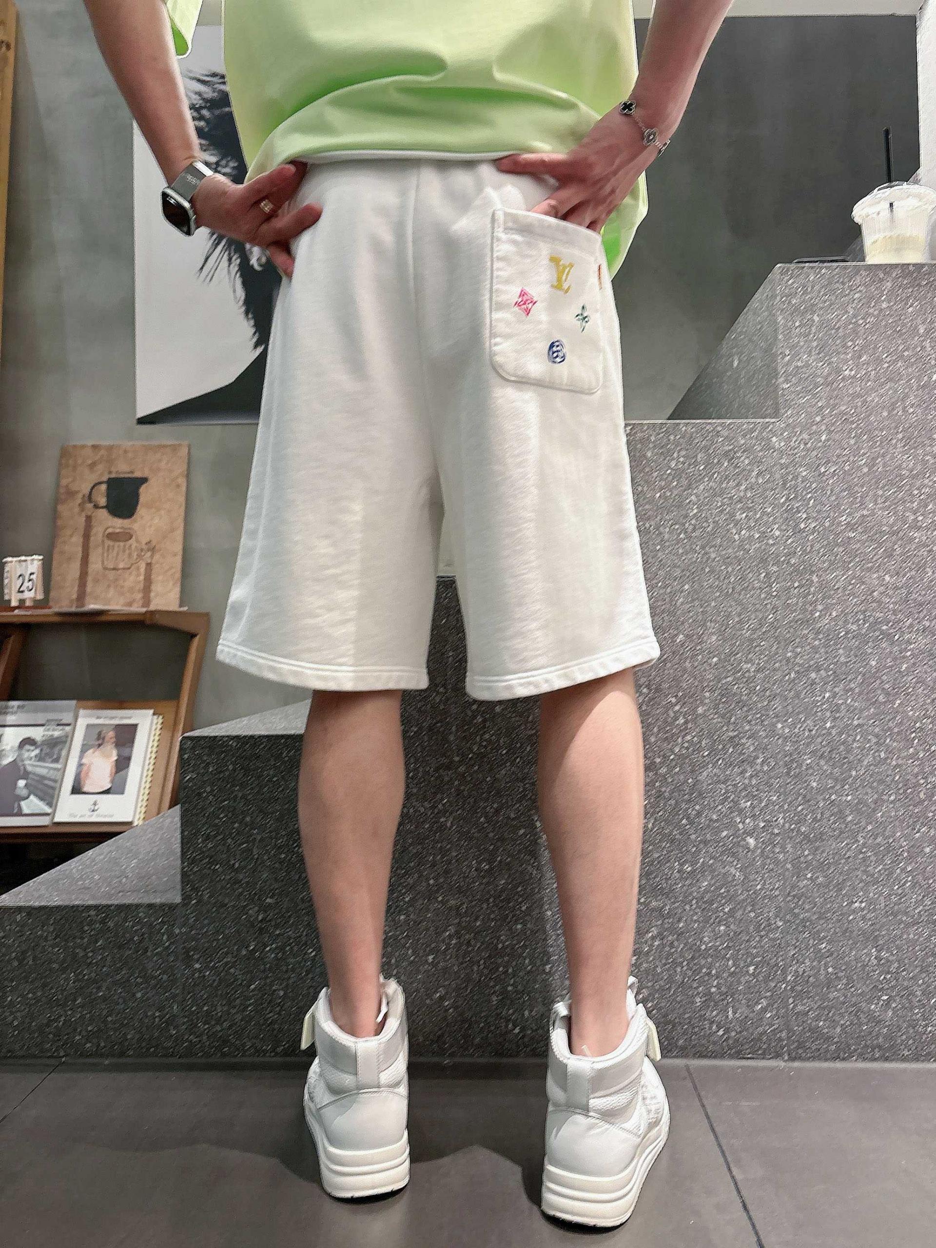 루이비통 맨즈 로고 밴딩 숏팬츠 3컬러