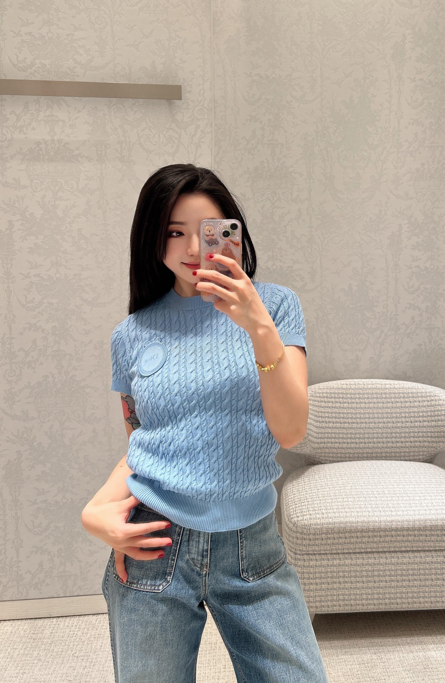 [고퀄]디올 반팔 니트