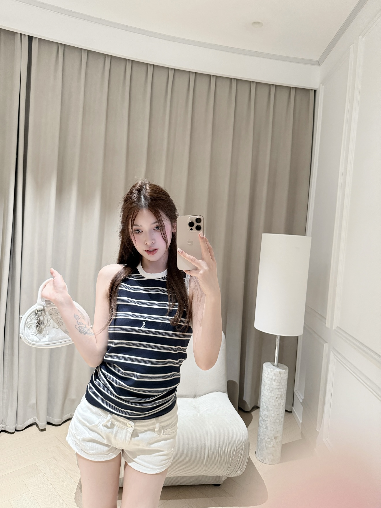 [고퀄]생로랑 스트라이프 나시