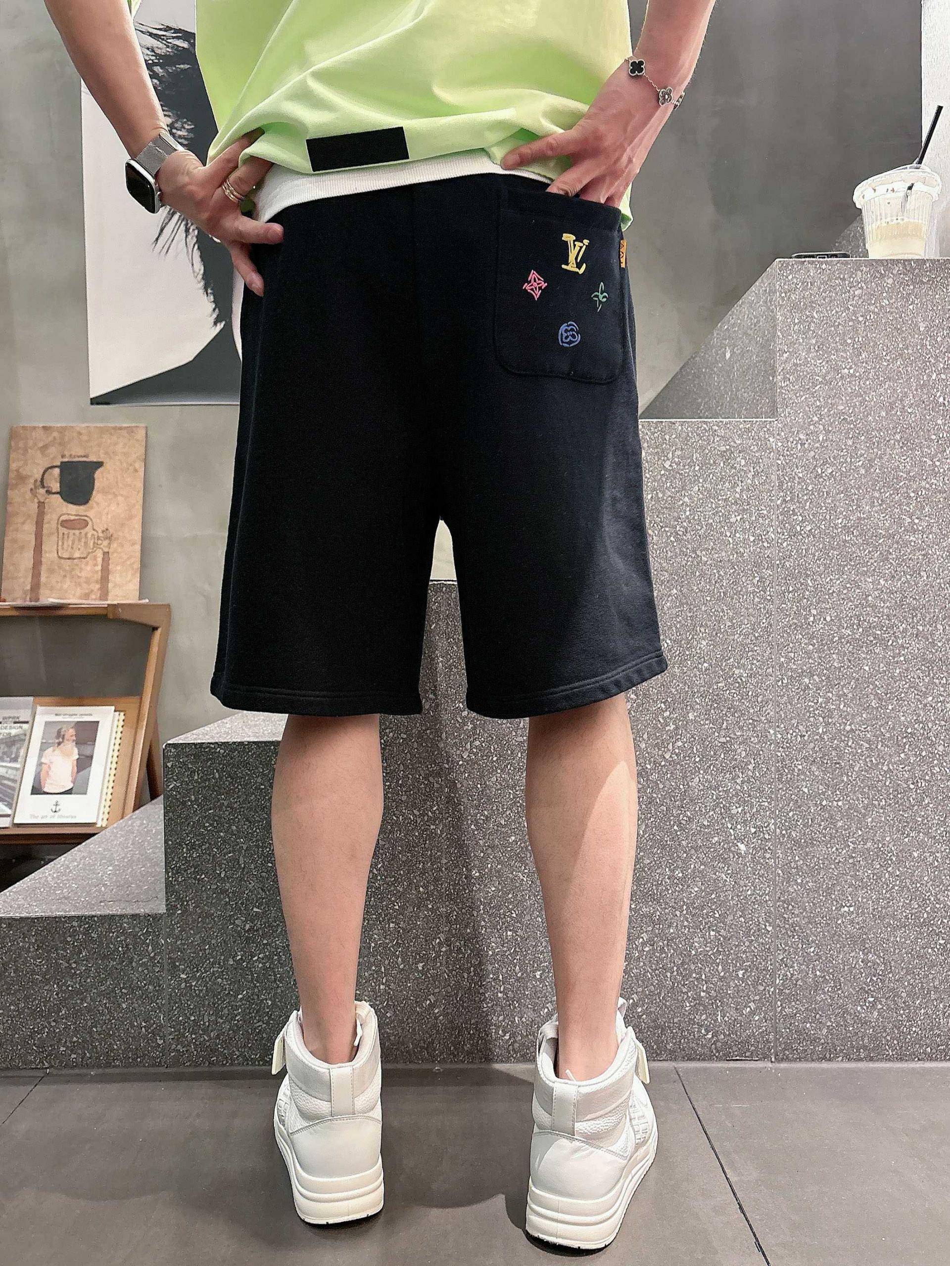 루이비통 맨즈 로고 밴딩 숏팬츠 3컬러