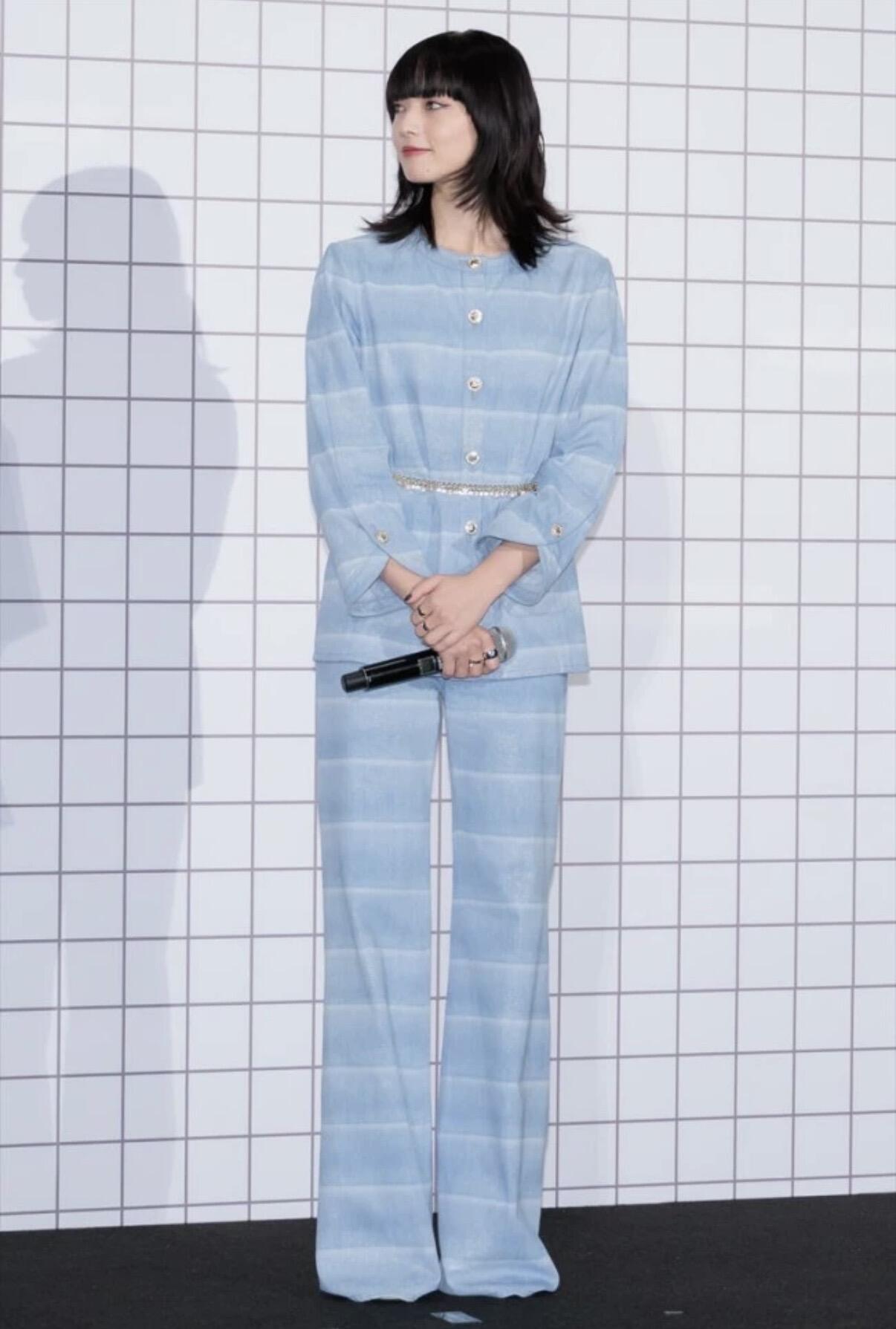 [고퀄]샤넬 스트라이프 데님 자켓 팬츠 셋업