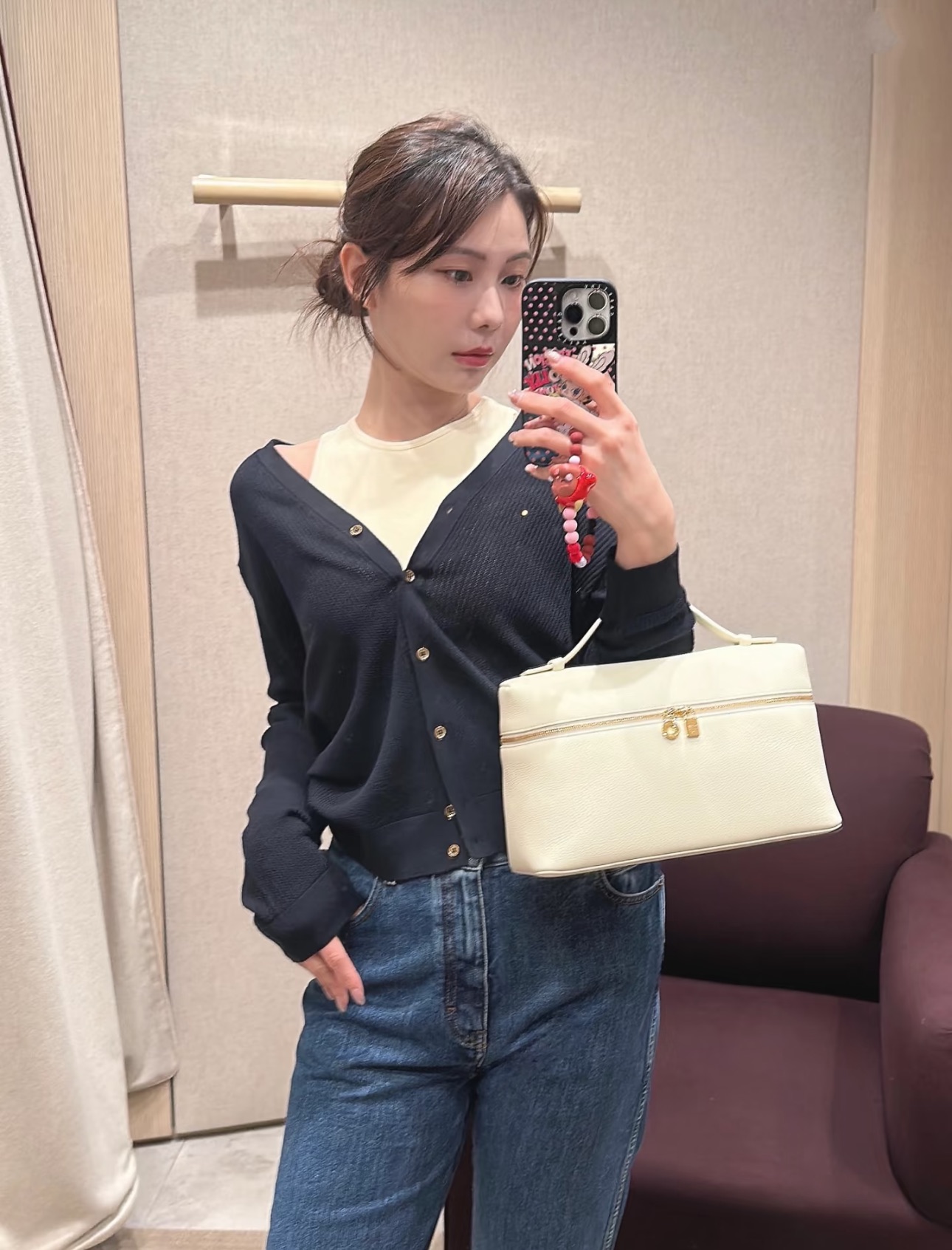 [고퀄]로로피아나 브이넥 긴팔 가디건