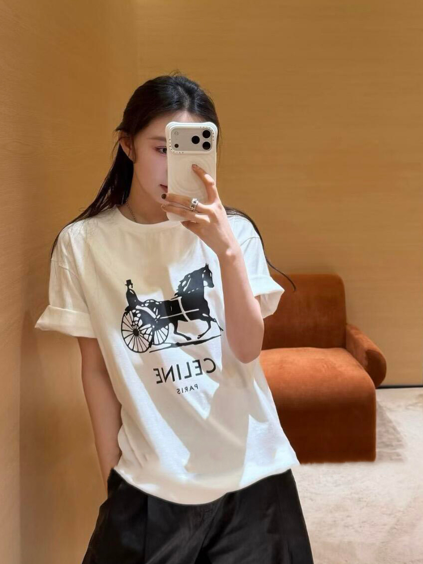 셀린느 맨즈 남여공용 프린팅 반팔티