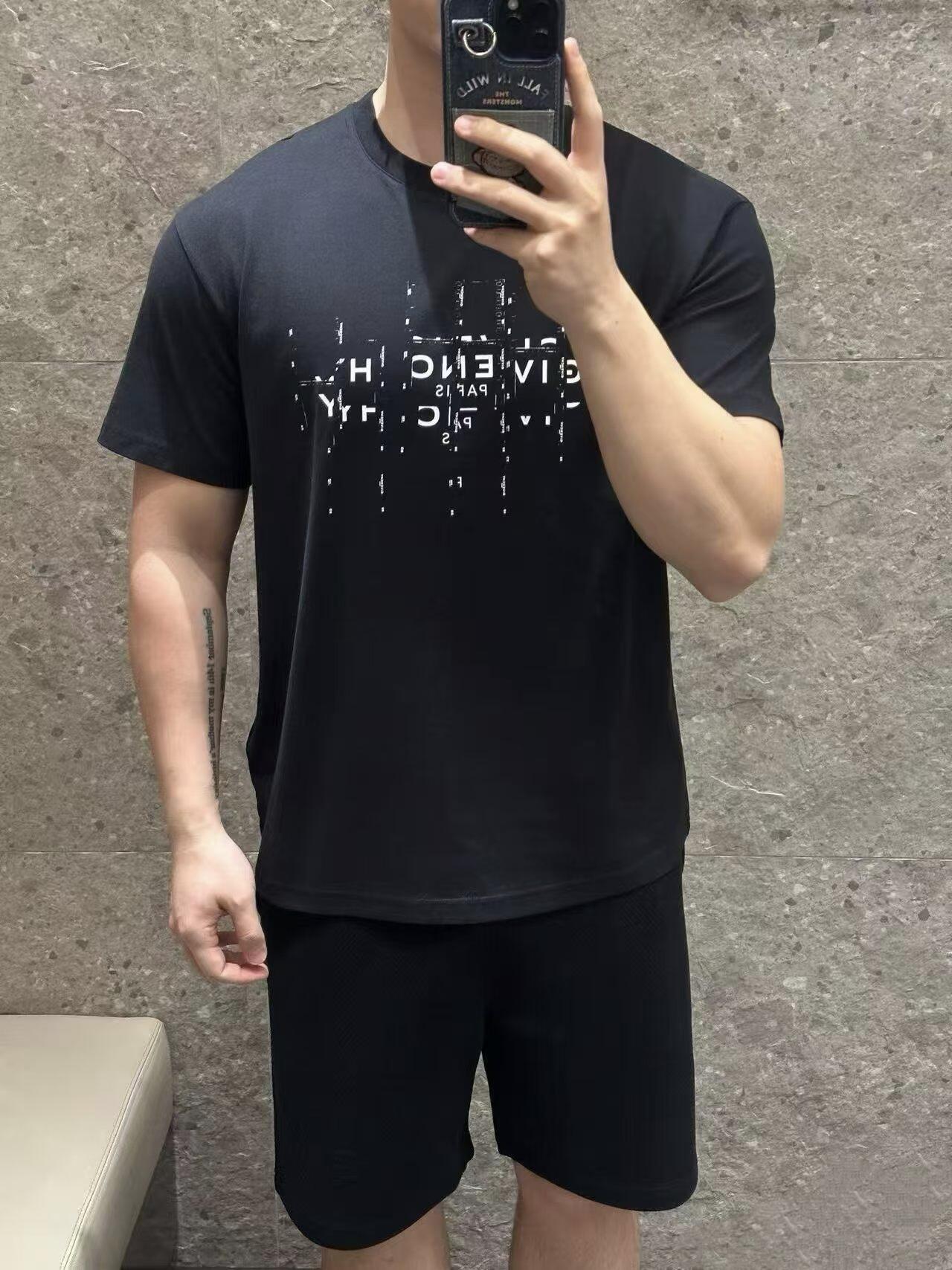 지방시 맨즈 프린팅 반팔티