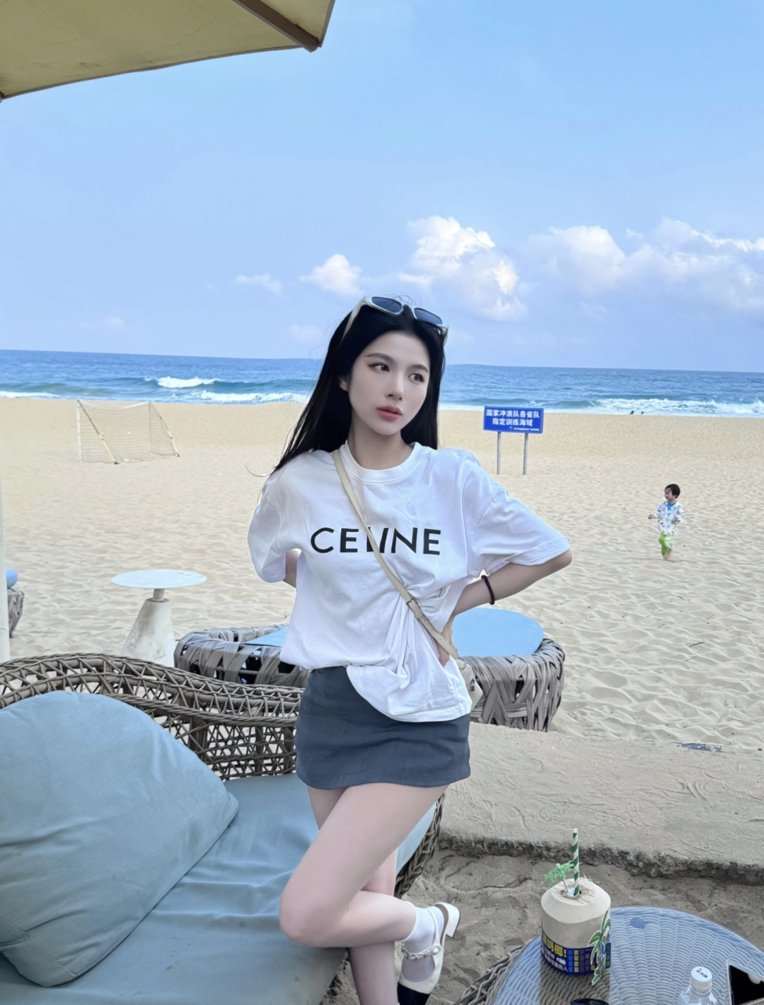셀린느 맨즈 남여공용 로고 반팔티 3컬러