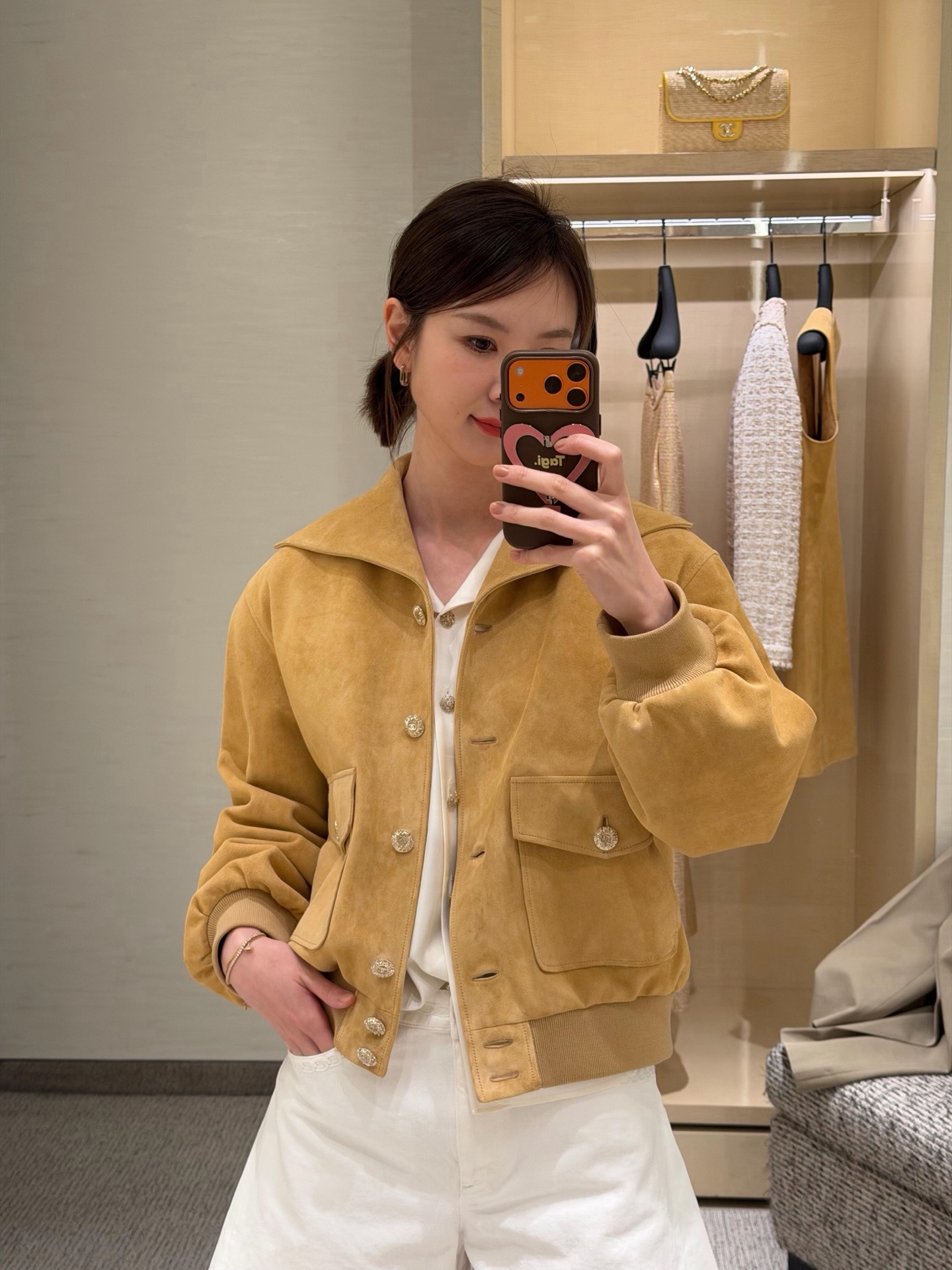 [고퀄]샤넬 빅 카라 스웨이드 자켓