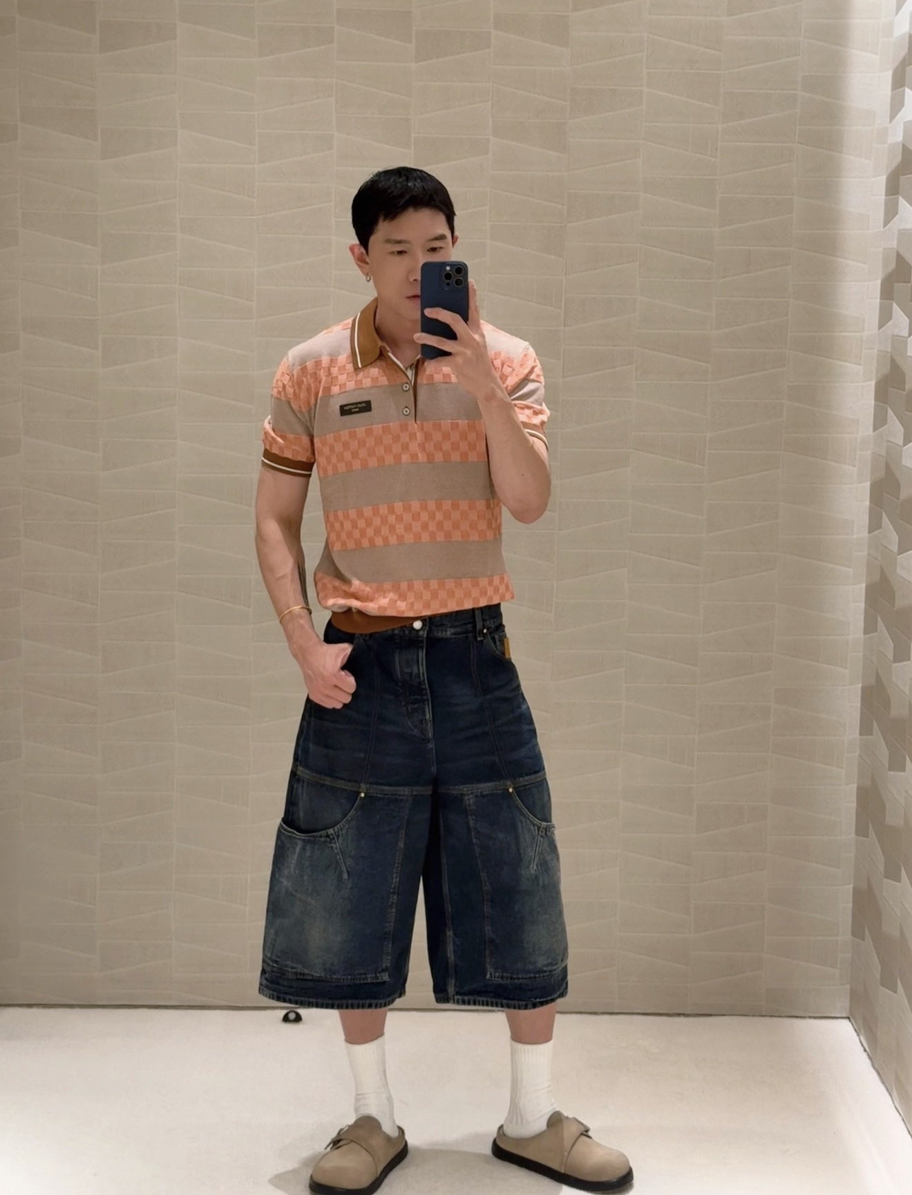 루이비통 맨즈 스트라이프 폴로 반팔티