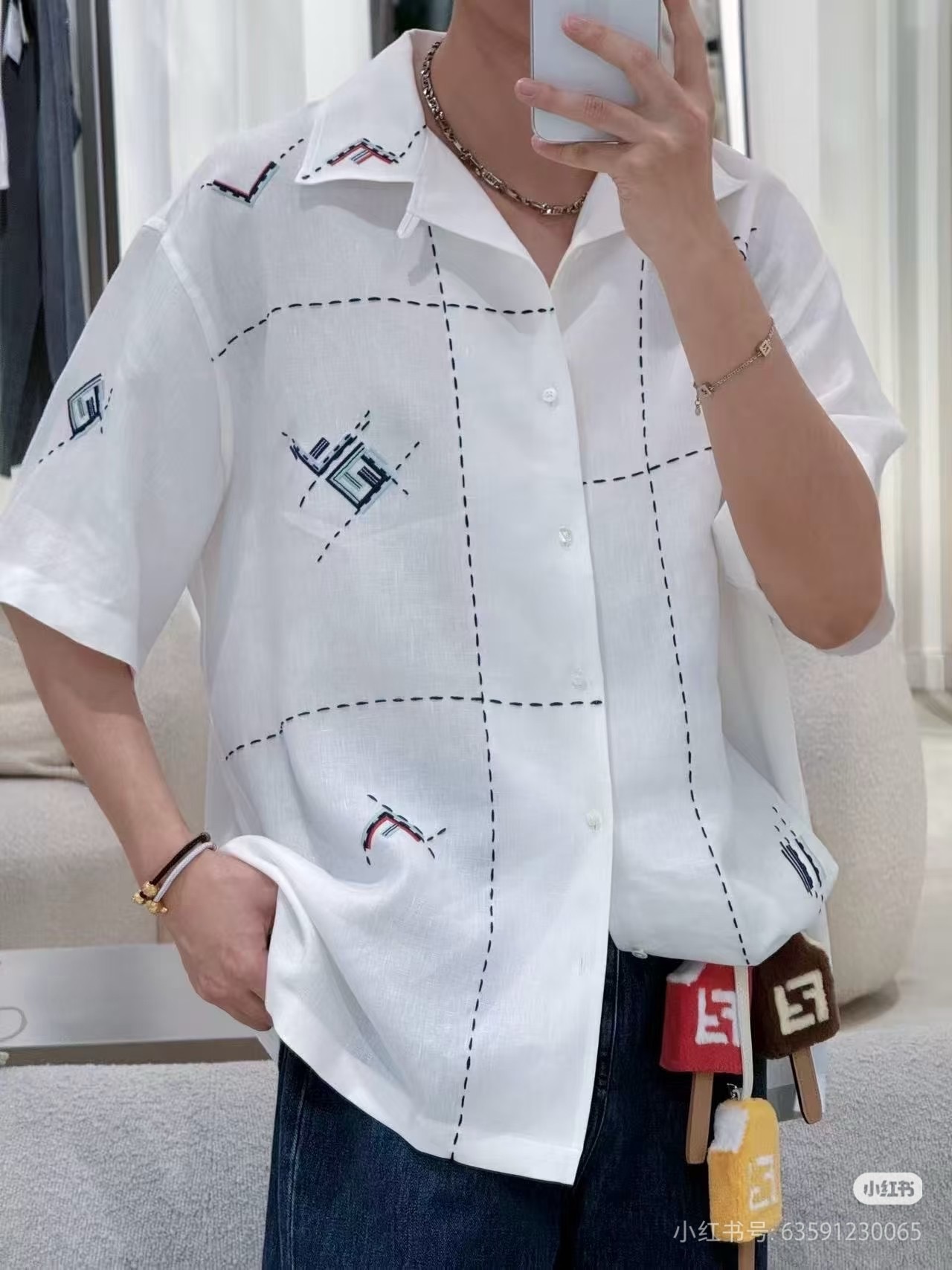 펜디 맨즈 반팔 셔츠