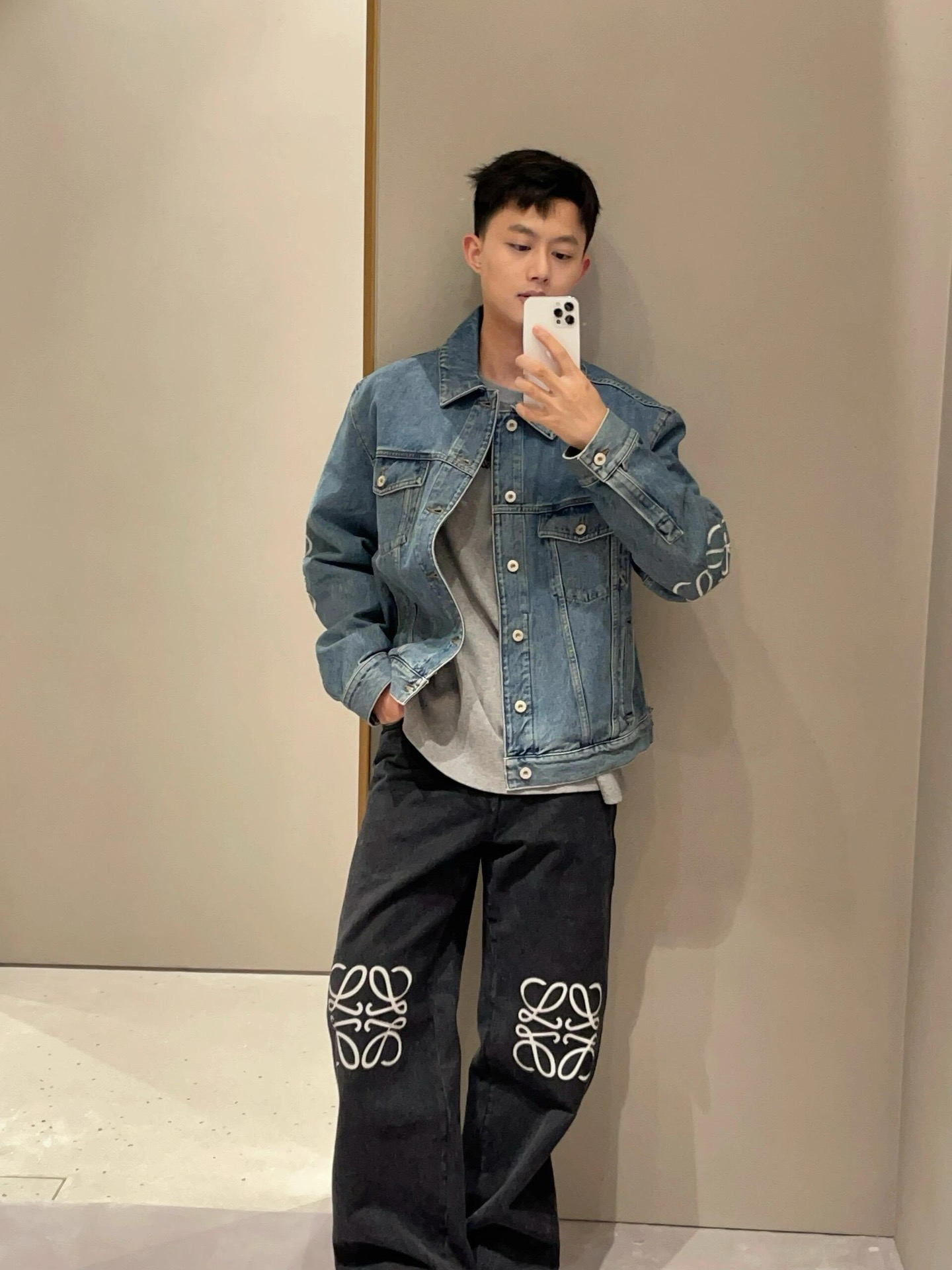 로에베 맨즈 애나그램 청자켓