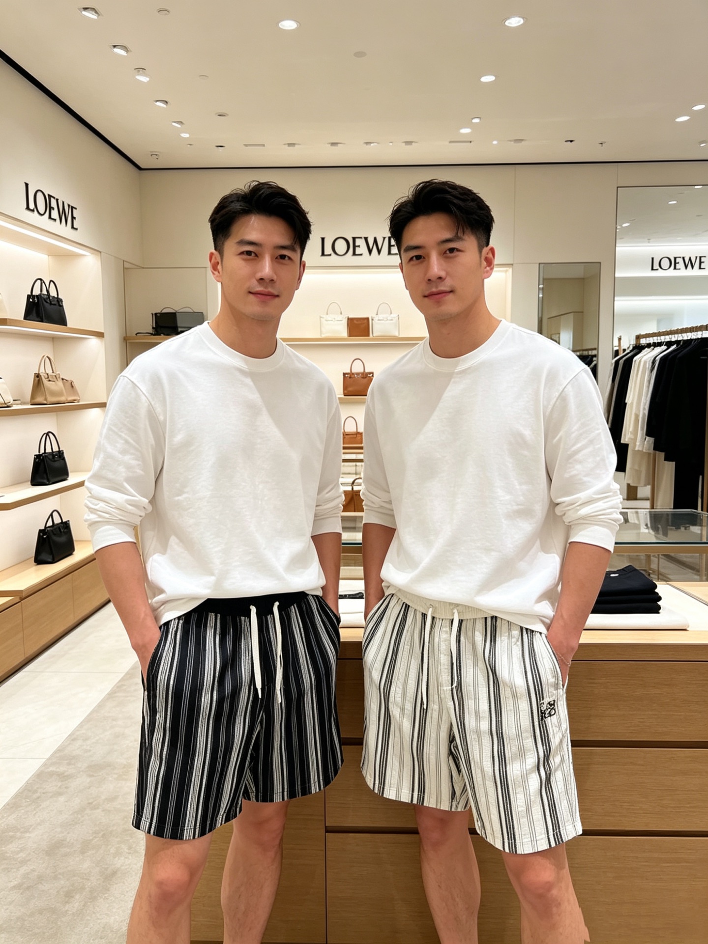 로에베 맨즈 밴딩 숏팬츠 2컬러