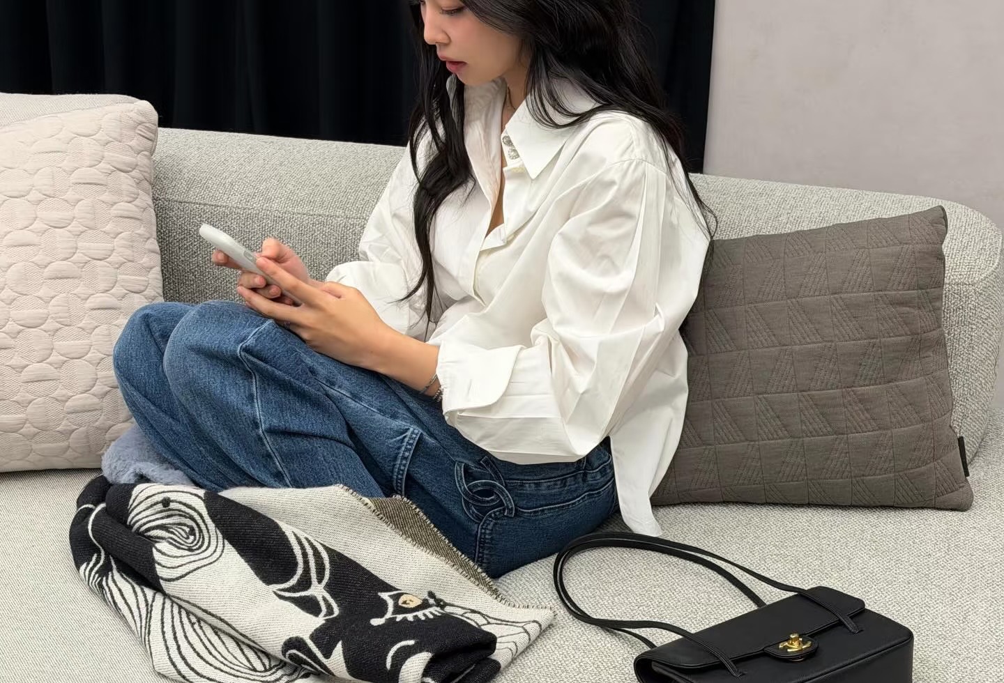 샤넬 제니 데님 청바지 2컬러
