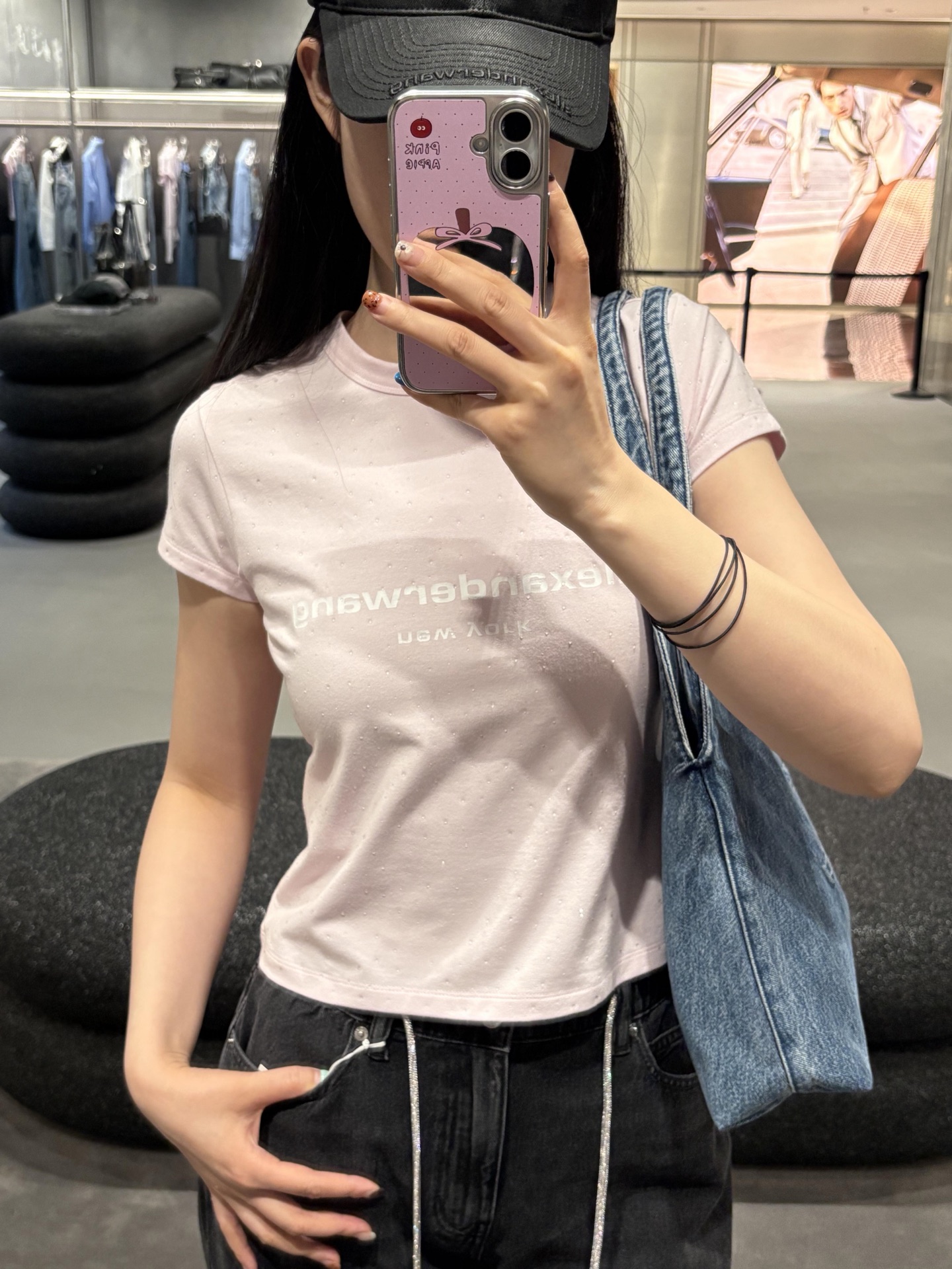 [고퀄]알렉산더왕 크롭 반팔티