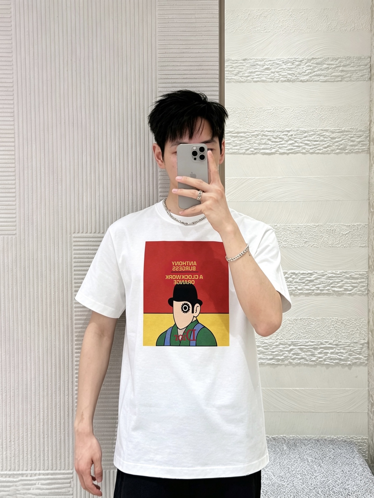 디올 맨즈 프린팅 반팔티