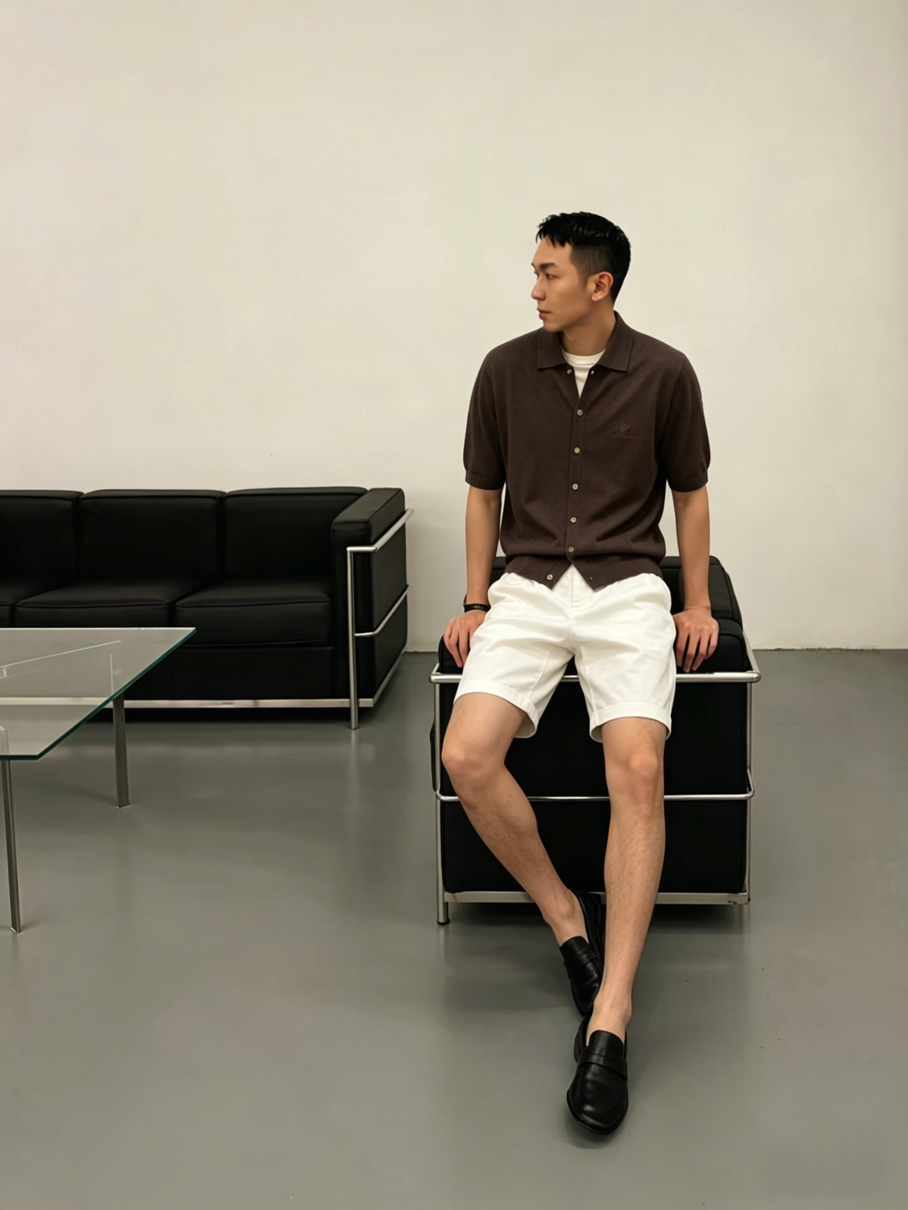 로로피아나 맨즈 반팔 가디건 3컬러