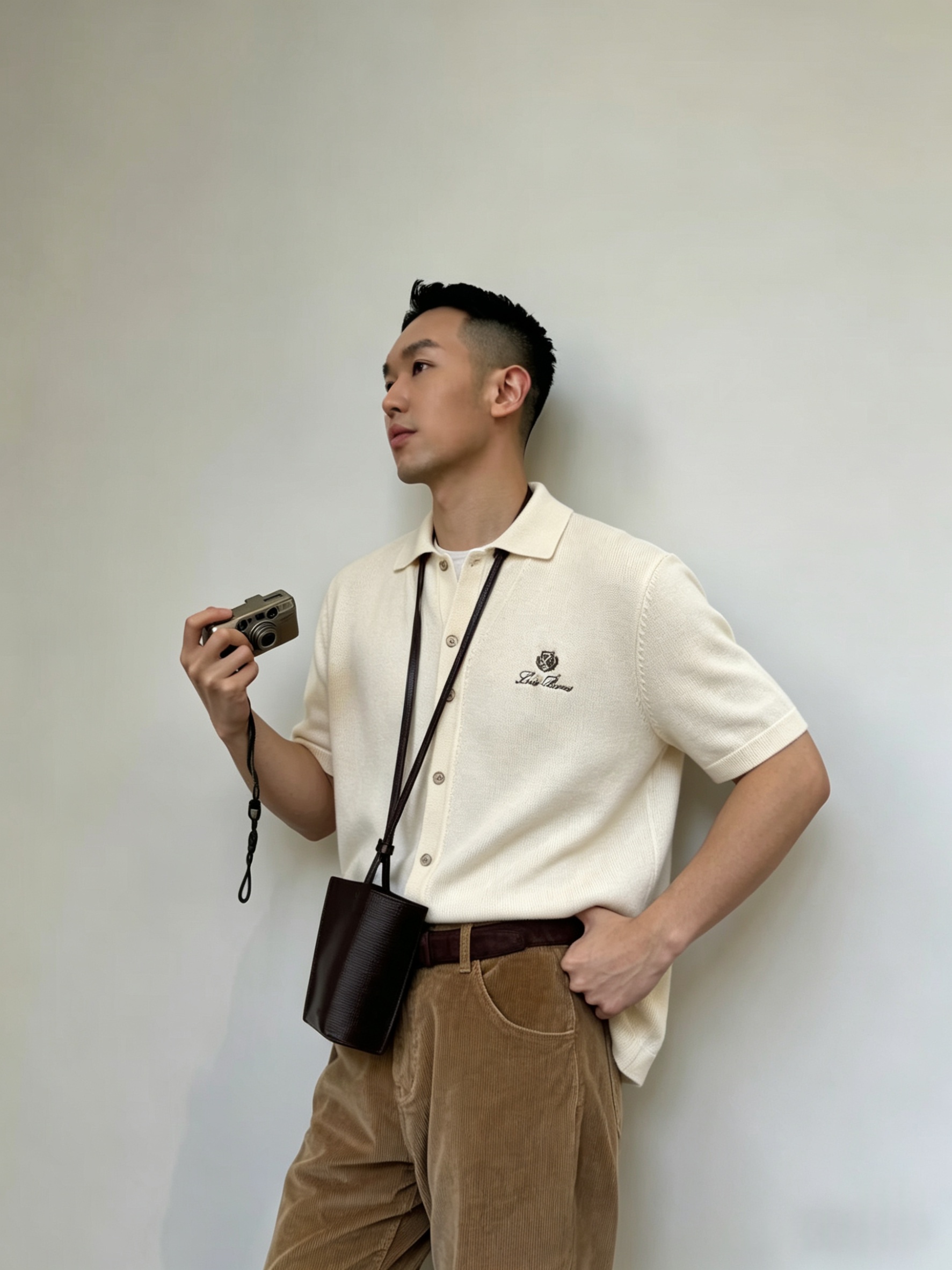로로피아나 맨즈 반팔 가디건 3컬러