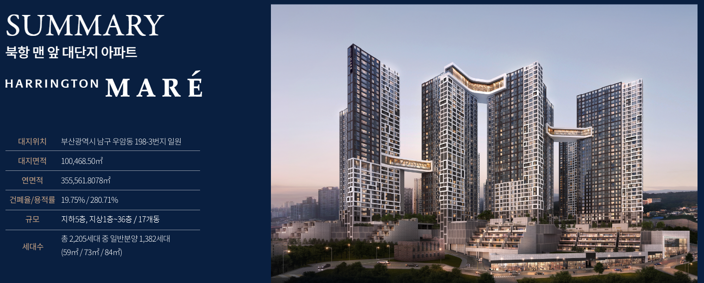 우암동 해링턴마레 모델하우스