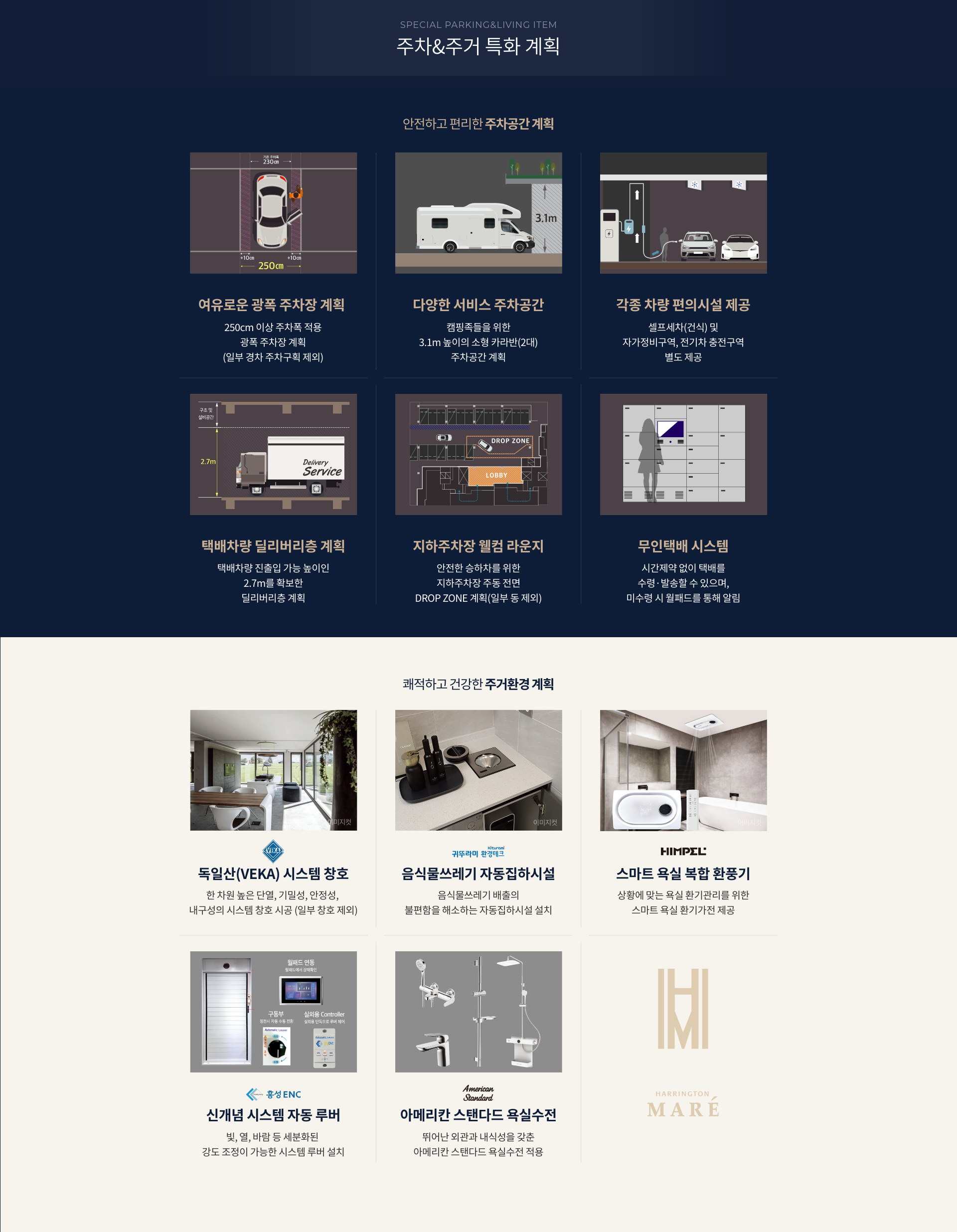 우암동 해링턴마레 주차 및 주거 특화 시스템 안내 이미지