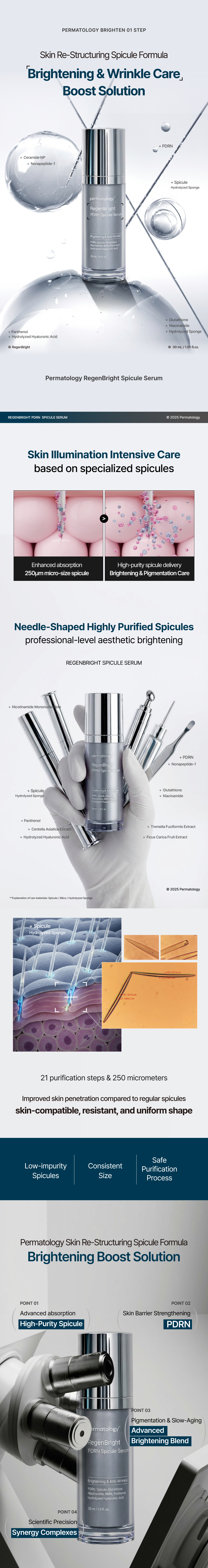 Permatology salmon PDRN spicule serum to brighten and soften the skin texture