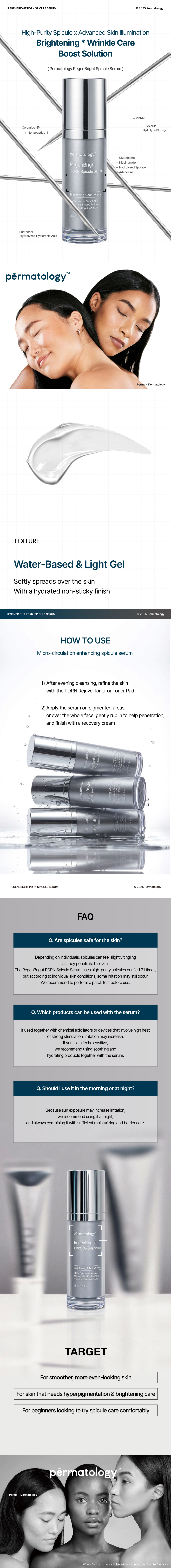 Permatology advanced skin brightening spicule serum to remove acne scars and pigmentations