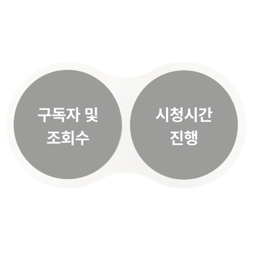 구독자 및 조회수, 시청시간 진행