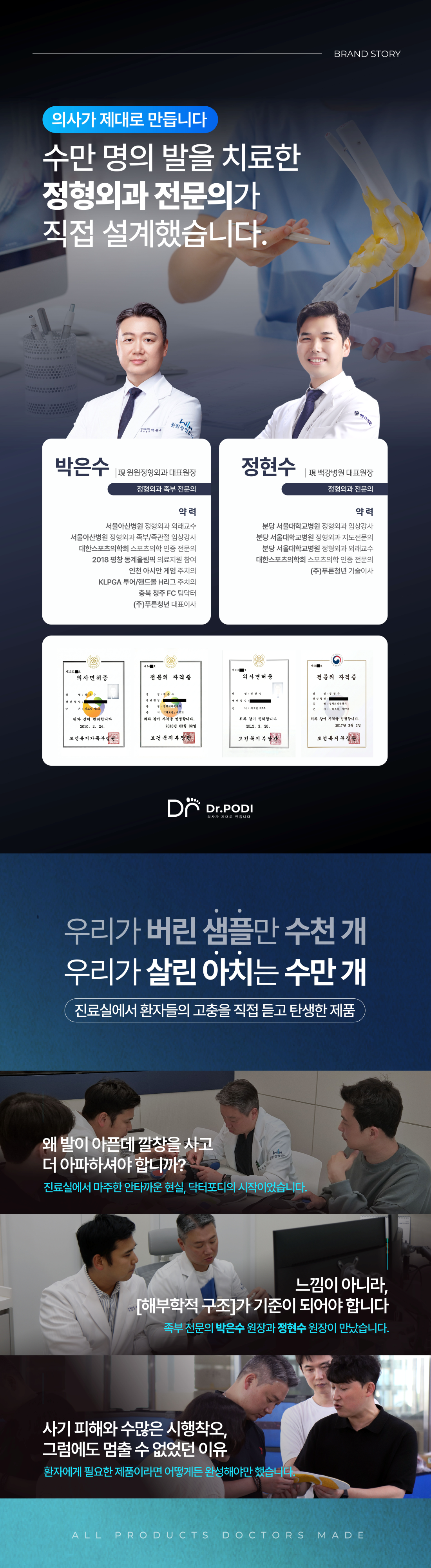 닥터포디 커스텀 기능성 아치 깔창 서포트 인솔