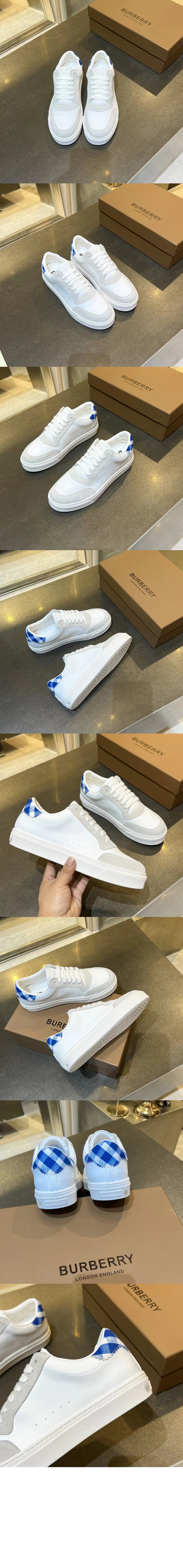 레더 체크 코튼 스니커즈 80778571