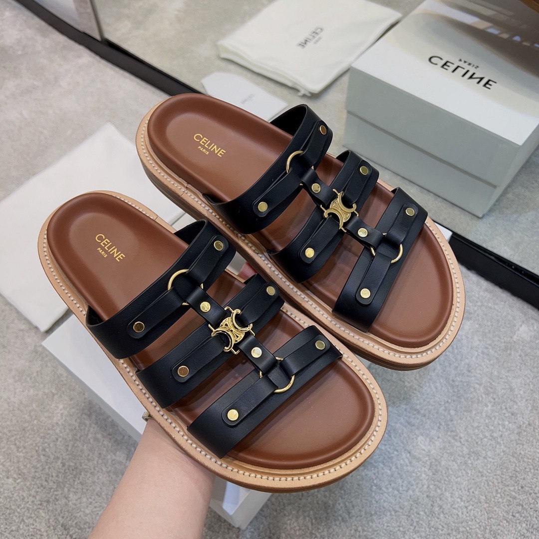 셀린느 티피 슬라이드 샌들