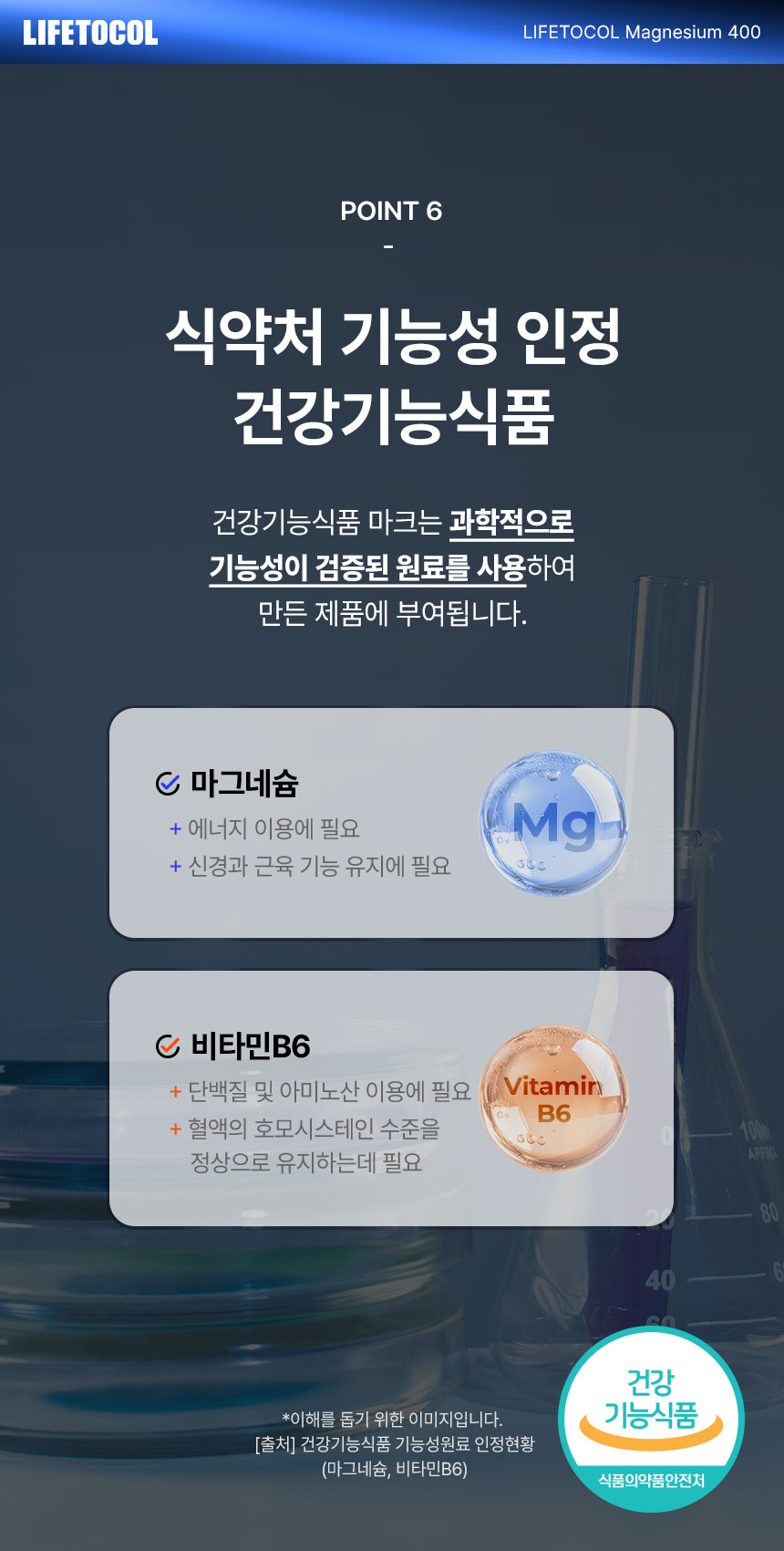 라이프토콜 에너지 이용 신경과 근육 기능 유지 마그네슘 400 영양제 보충제 100정