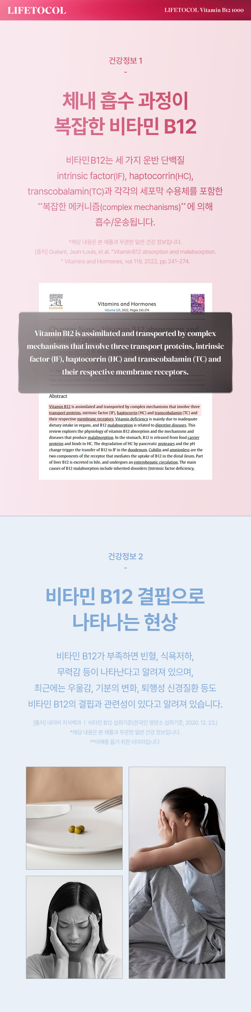 라이프토콜 비타민 B12 영양제 1000 250정