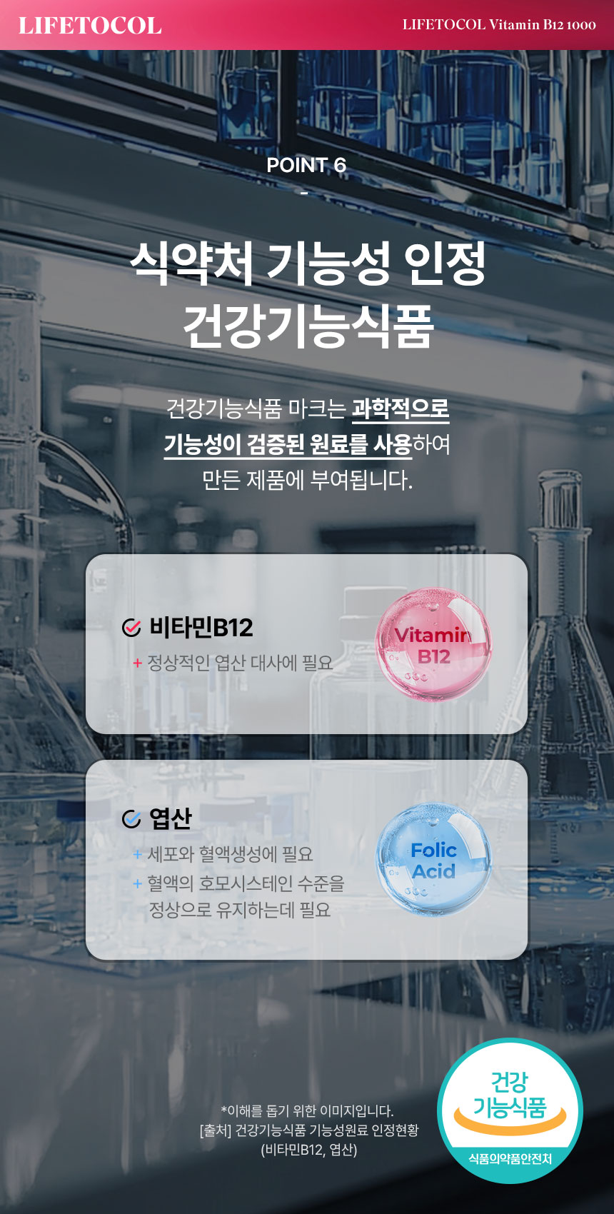 라이프토콜 비타민 B12 영양제 1000 250정