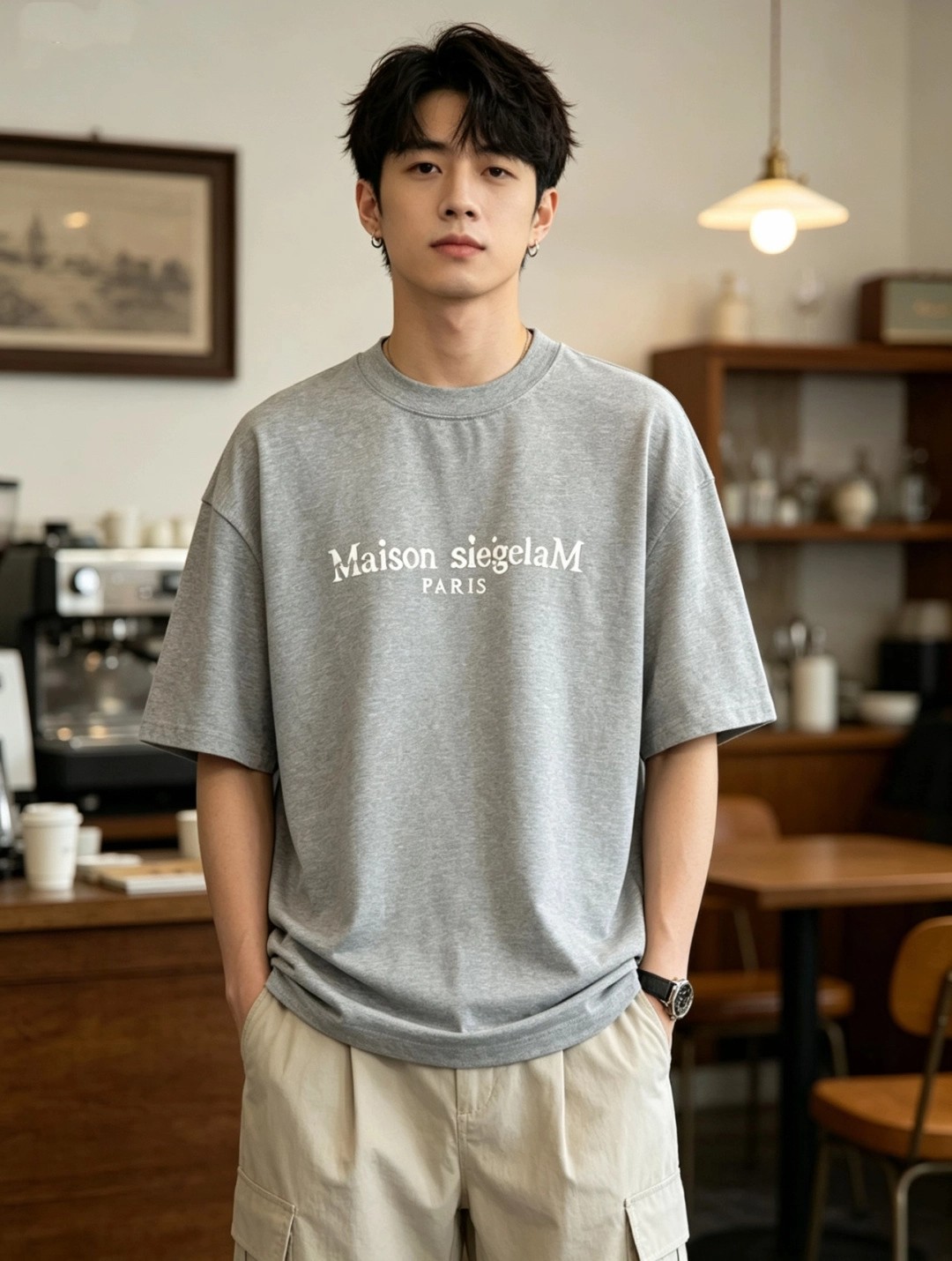 메종마르지엘라 맨즈 남여공용 로고 반팔티 3컬러