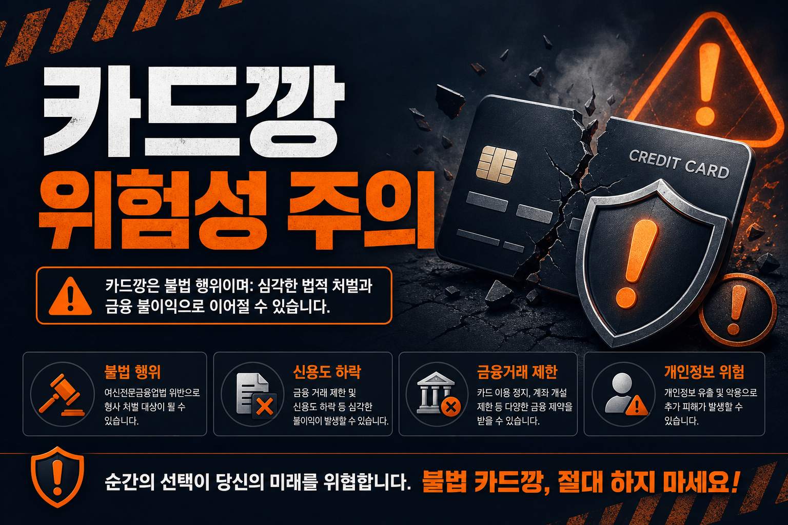 카드깡 위험성 주의