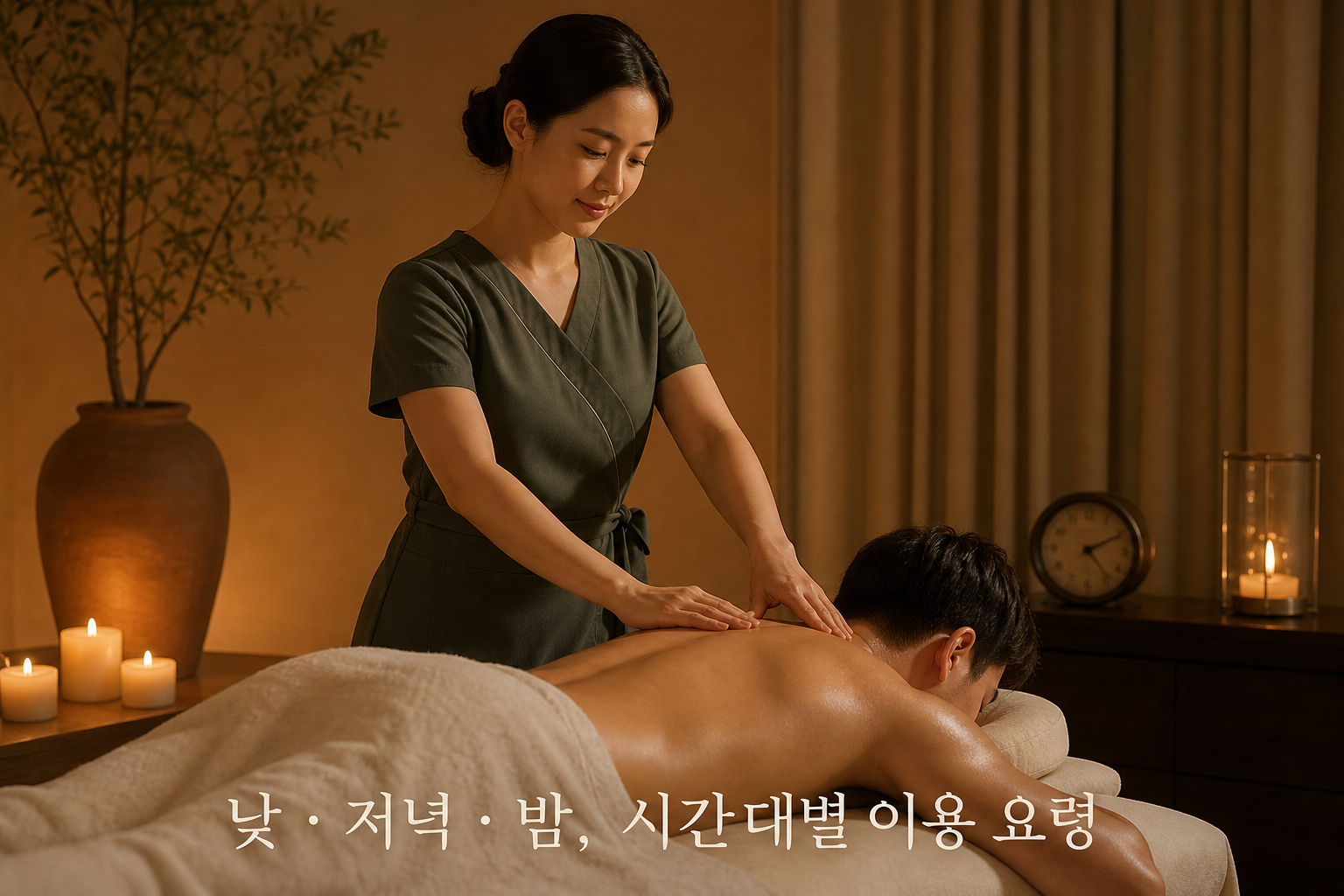 낮, 저녁, 밤 시간대별 이용 요령