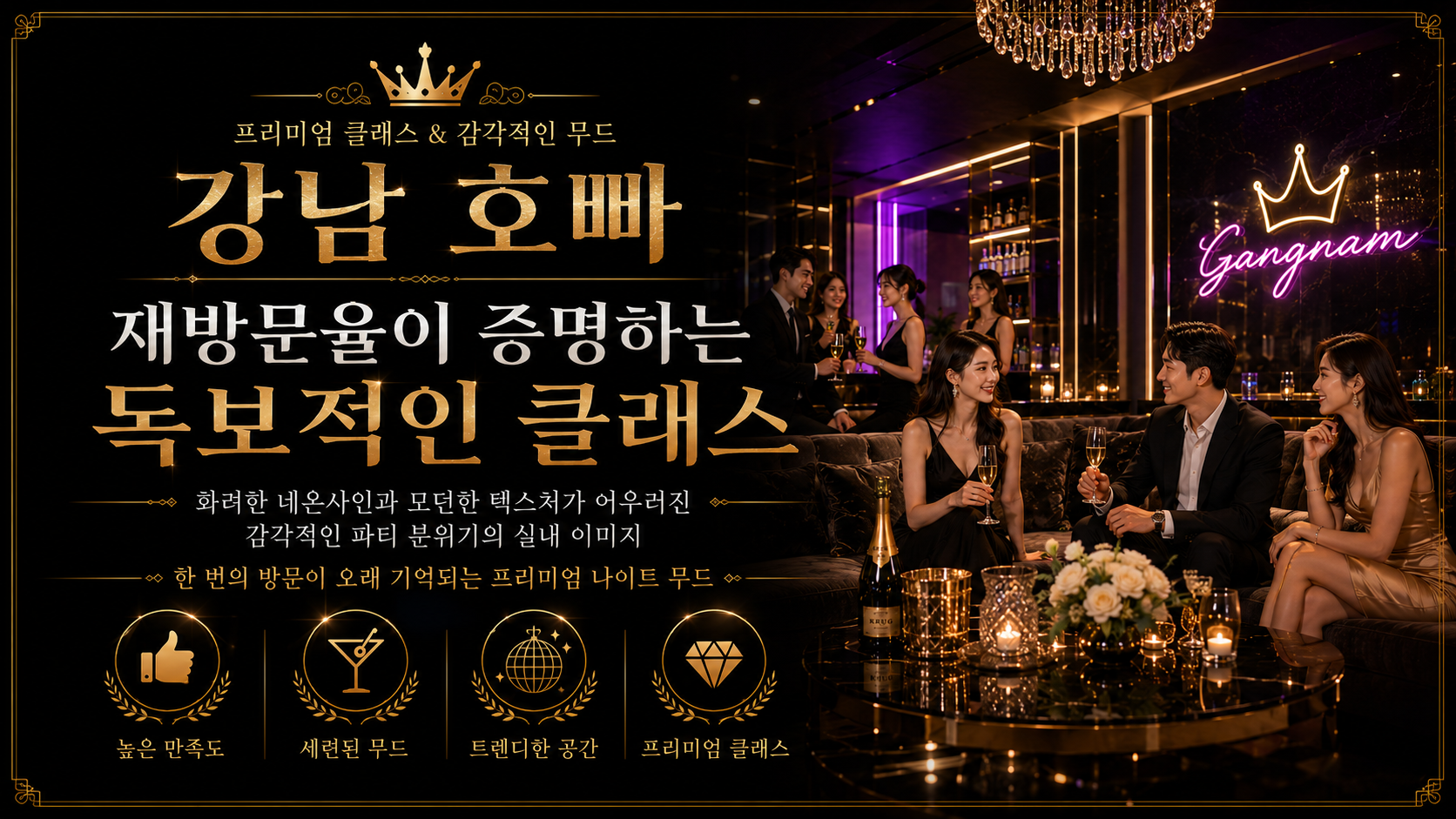 강남 호빠 재방문율이 증명하는 독보적인 클래스