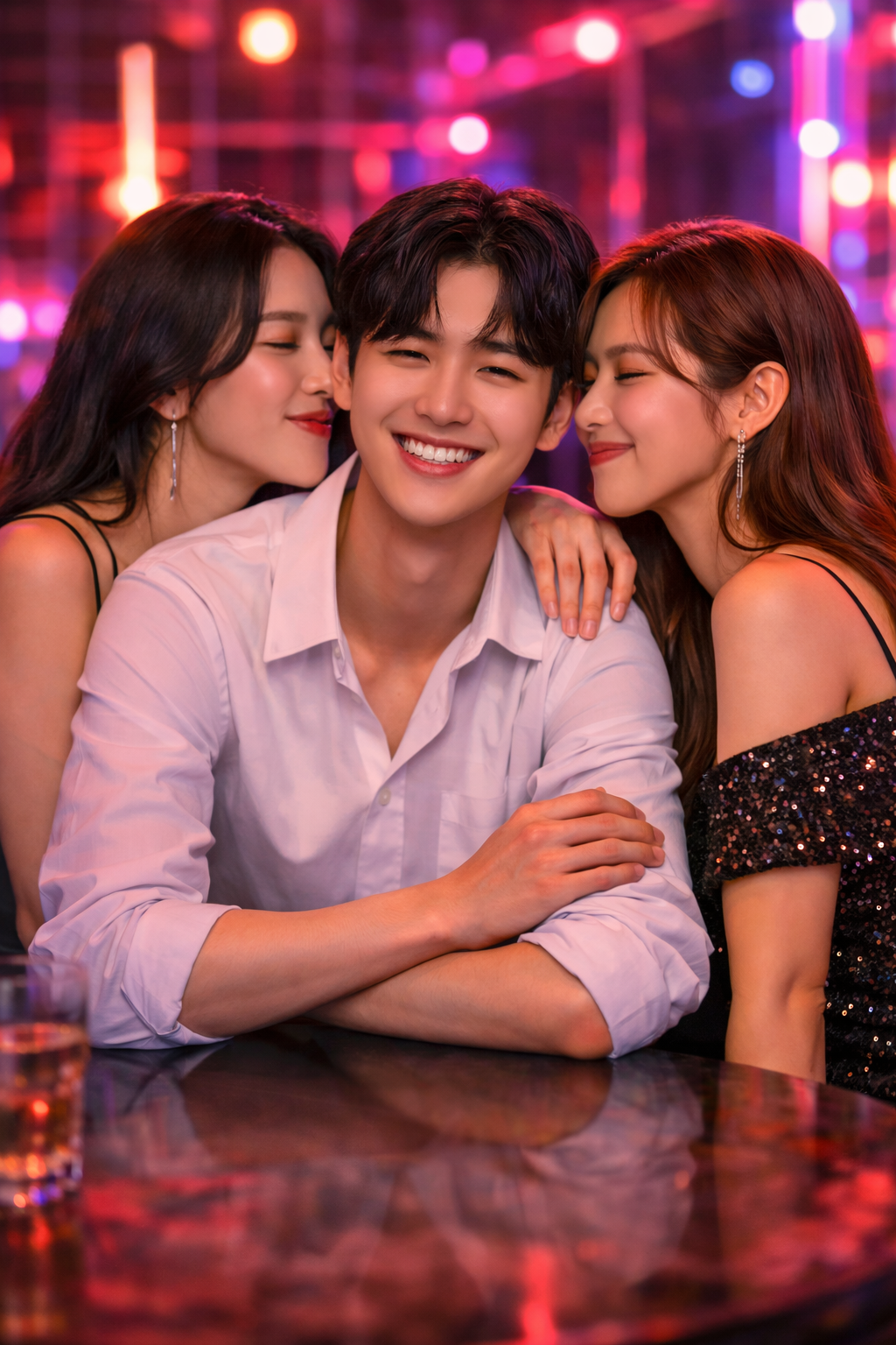 강남 달토 호스트바 네온 조명 감성 분위기 룸