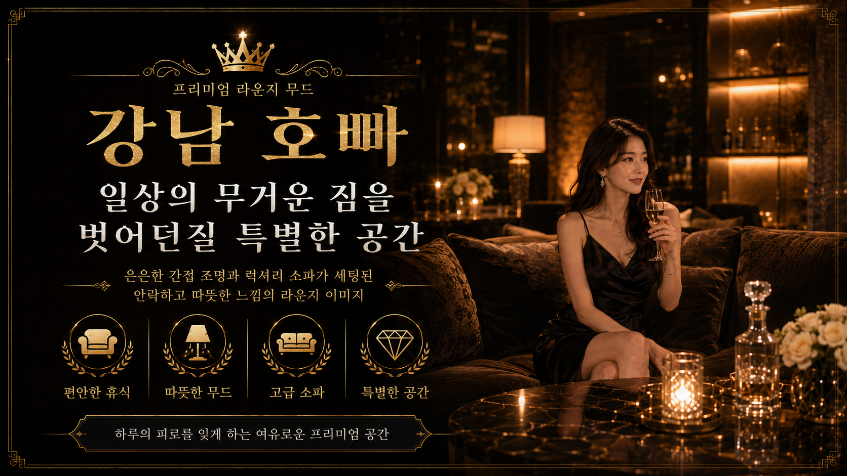 강남 호빠 일상의 무거운 짐을 벗어던질 특별한 공간