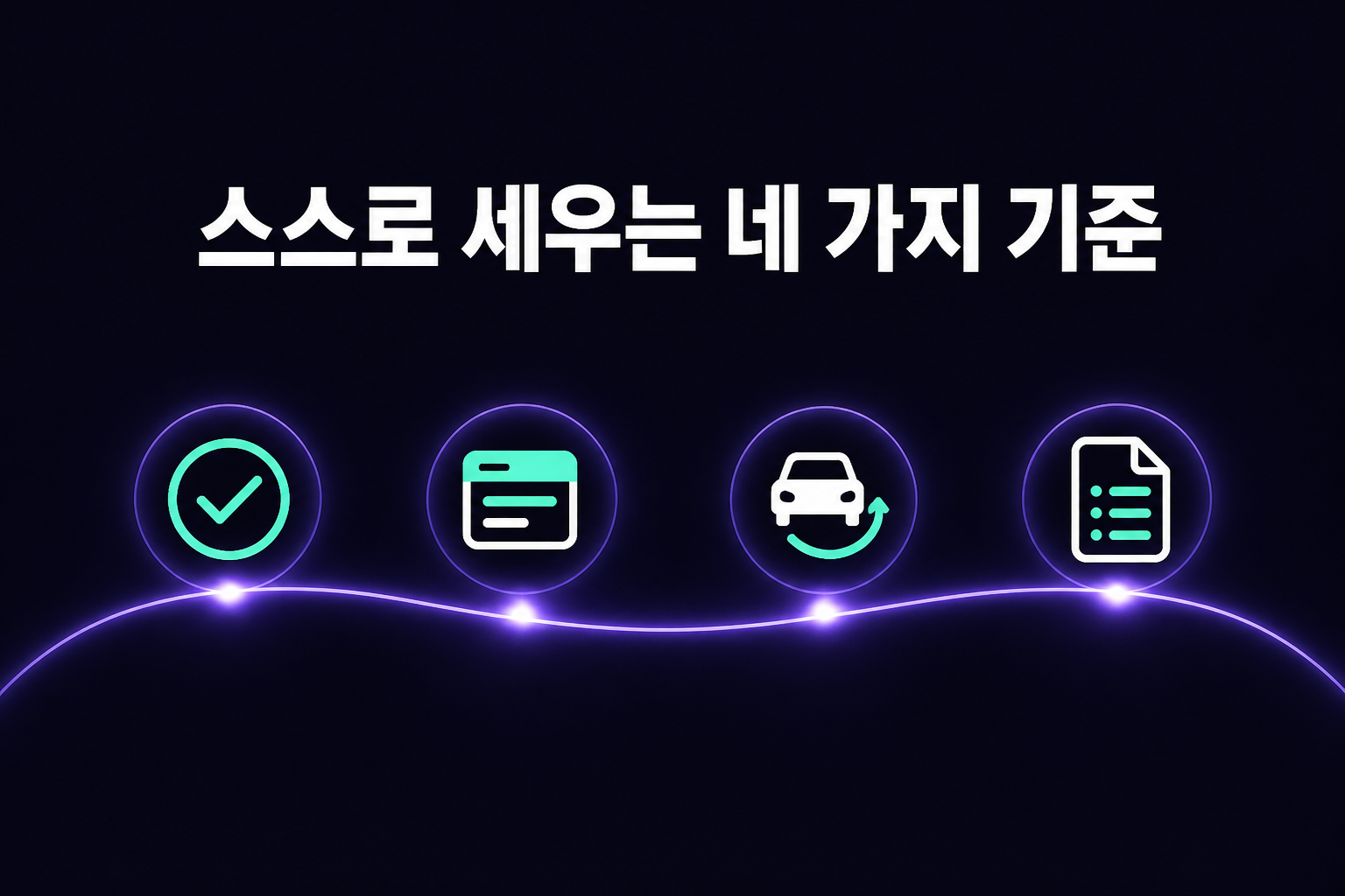 스스로 세우는 네 가지 기준