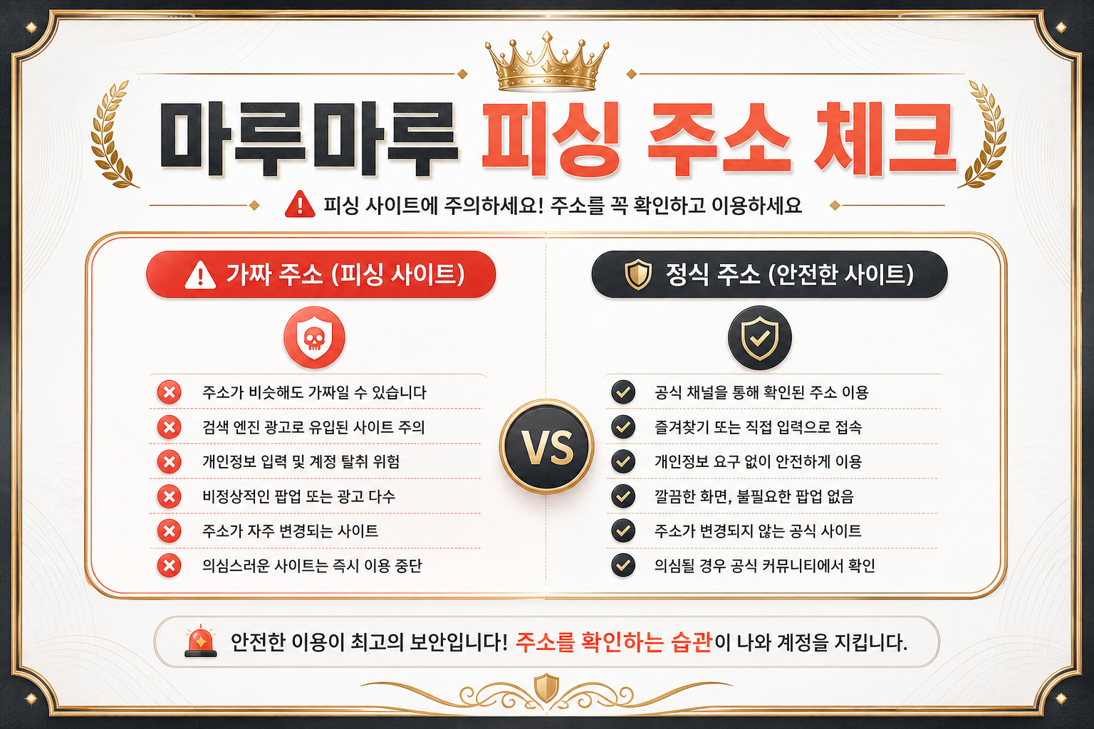 마루마루 피싱 주소 체크