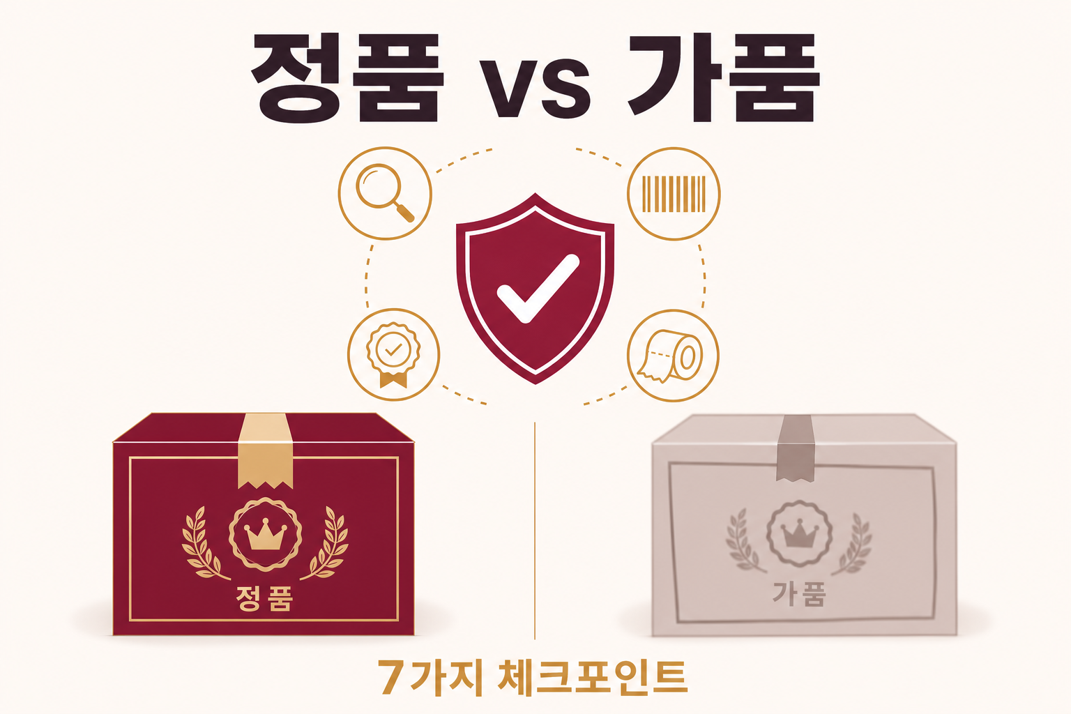 정품 vs 가품 — 7가지 체크포인트