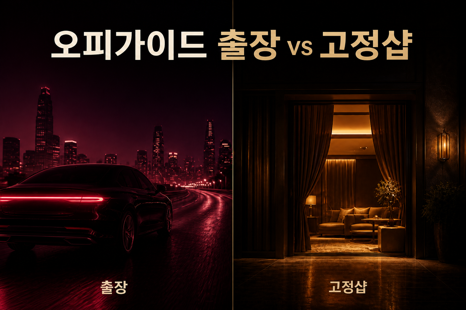 오피가이드 출장 vs 고정샵