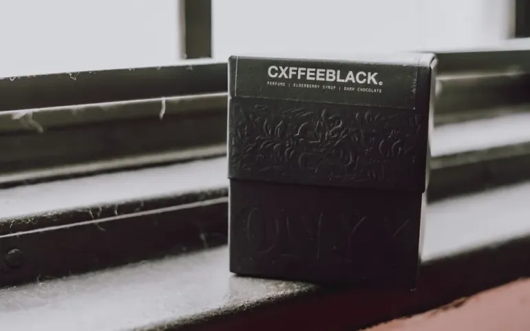 A box of Coffeeblxck roasted coffee.